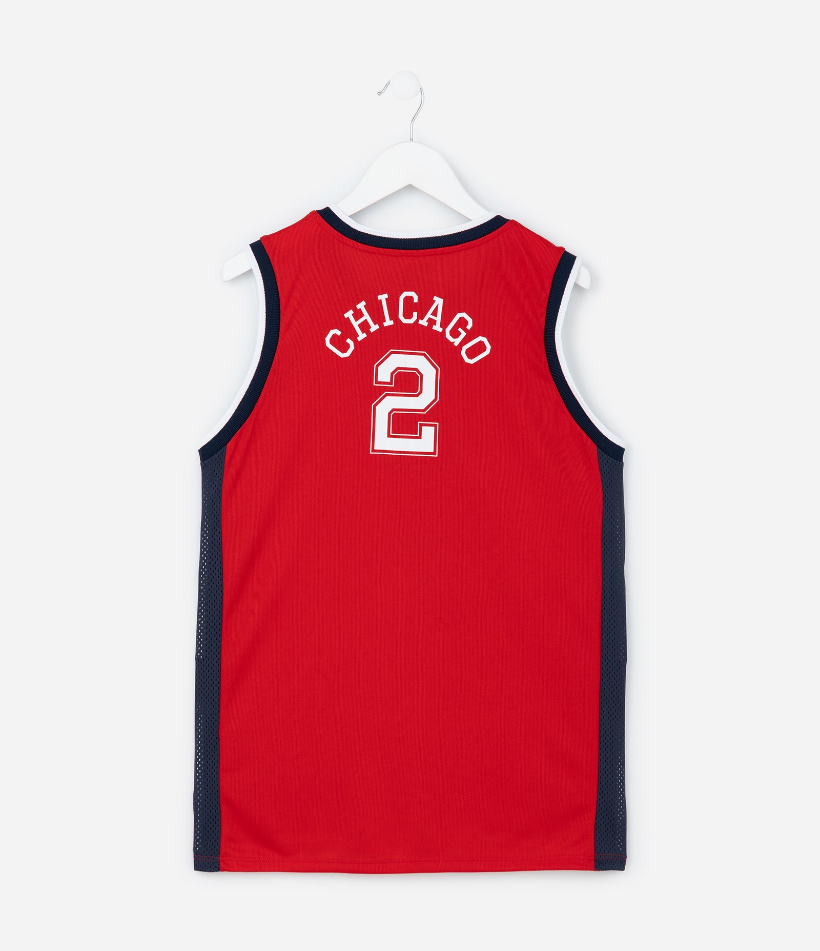 Regata Esportiva Infantil com Estampa Basquete Chicago - Tam 5 a 14 Anos Vermelho 2