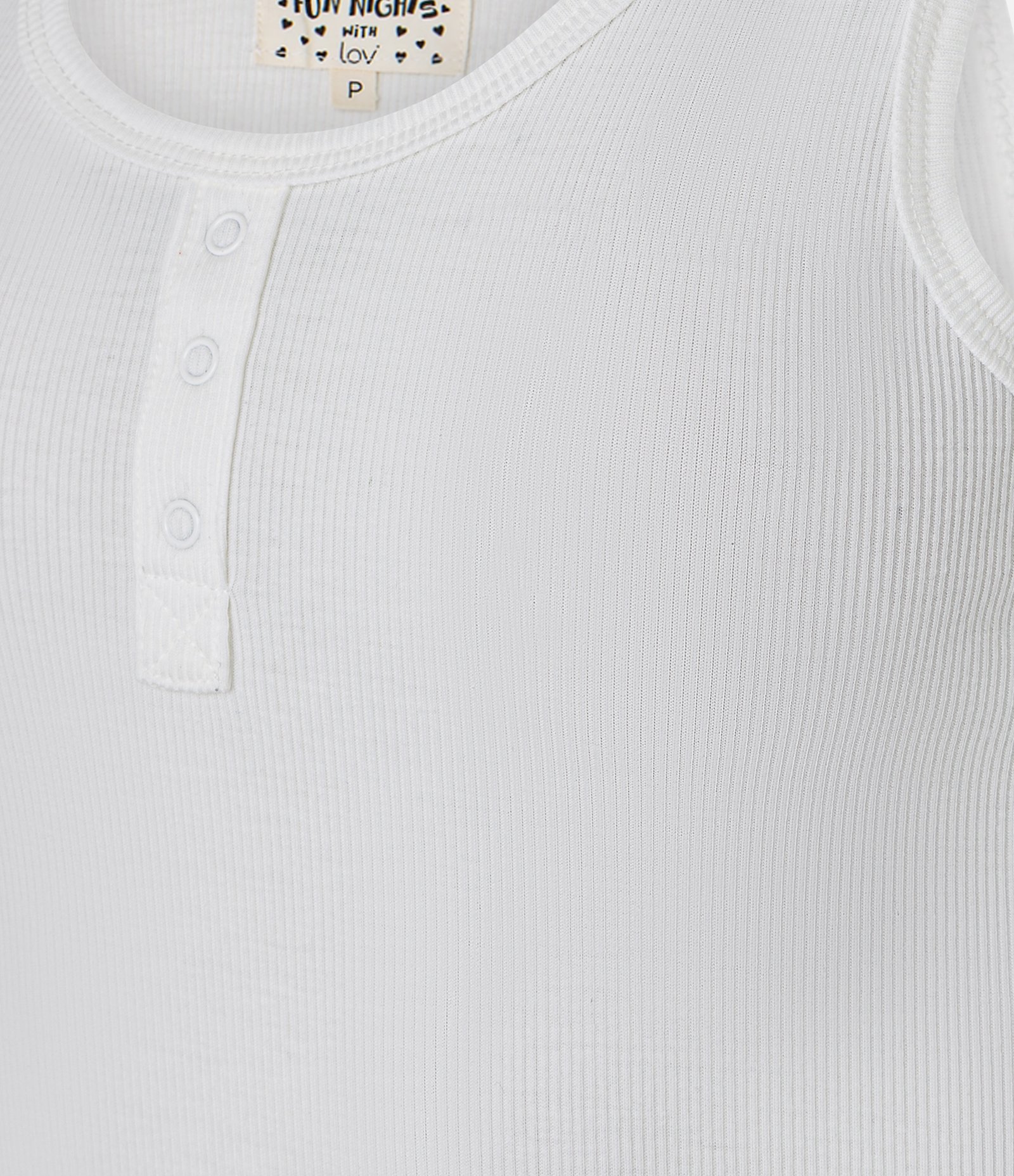 Pijama Short Doll em Ribana com Short Xadrez Vichy Branco 3