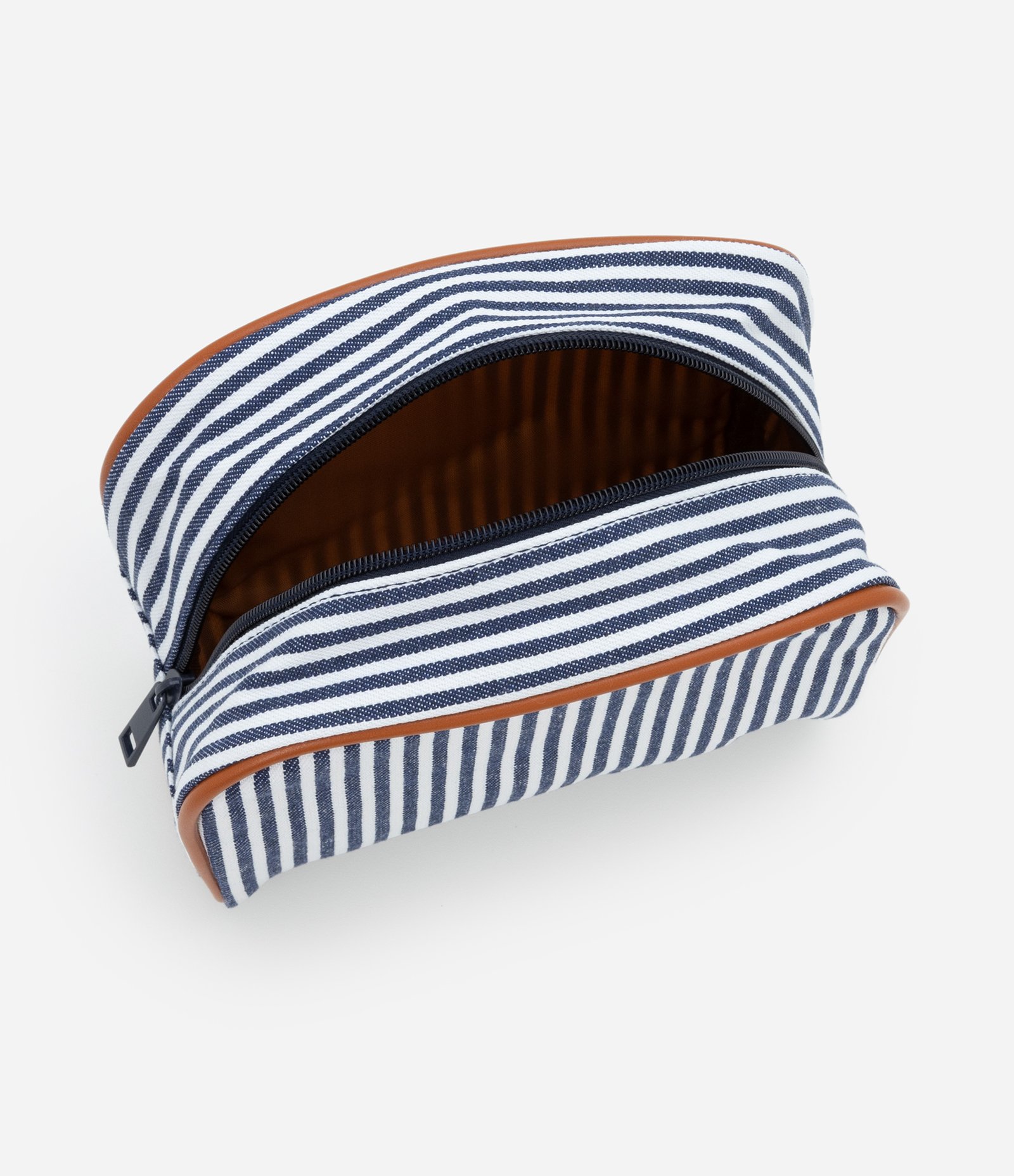 Kit 03 Nécessaire Diversas Azul/Marrom/Branco 4