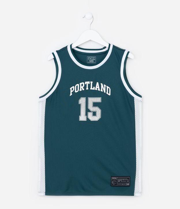 Regata Esportiva Infantil Estampa Portland - Tam 5 a 14