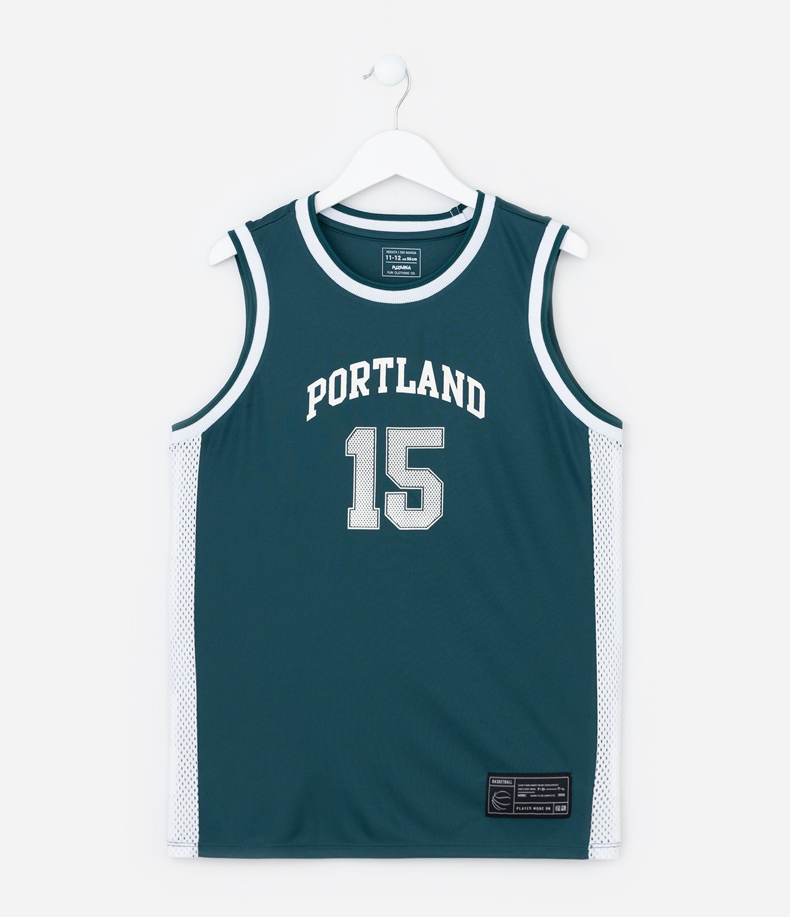 Regata Esportiva Infantil Estampa Portland - Tam 5 a 14 Verde 1