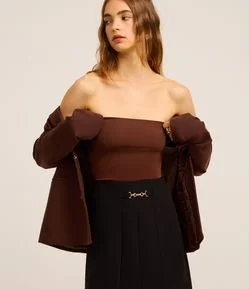 Top Ajustado Tomara Que Caia