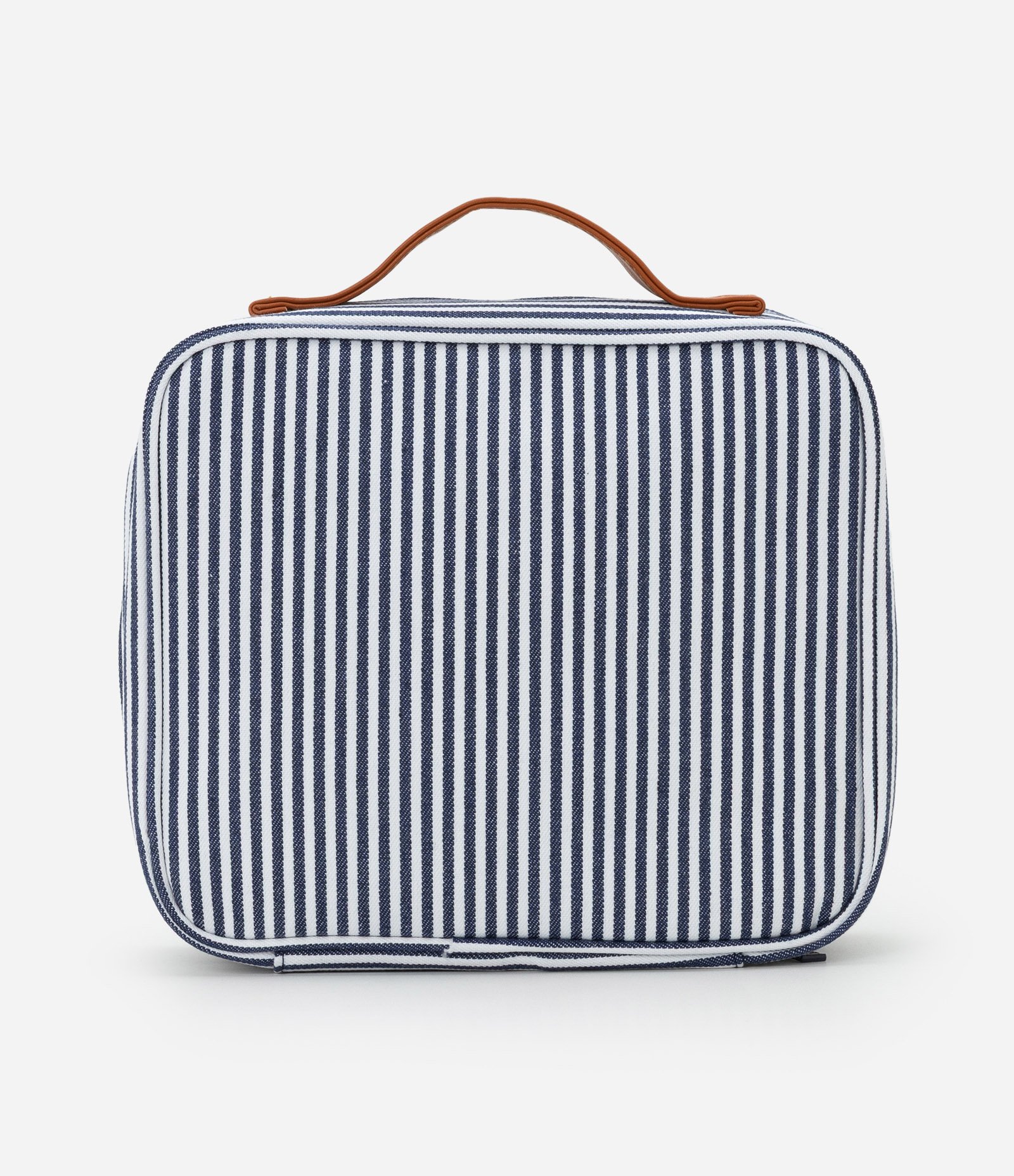 Nécessaire Hotel com Listras e Alça de Mão Azul/Branco 3