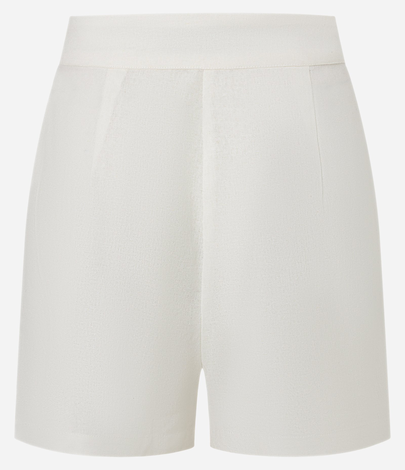 Short Cintura Alta em Viscolinho com Pregas e Bolsos Off White 6