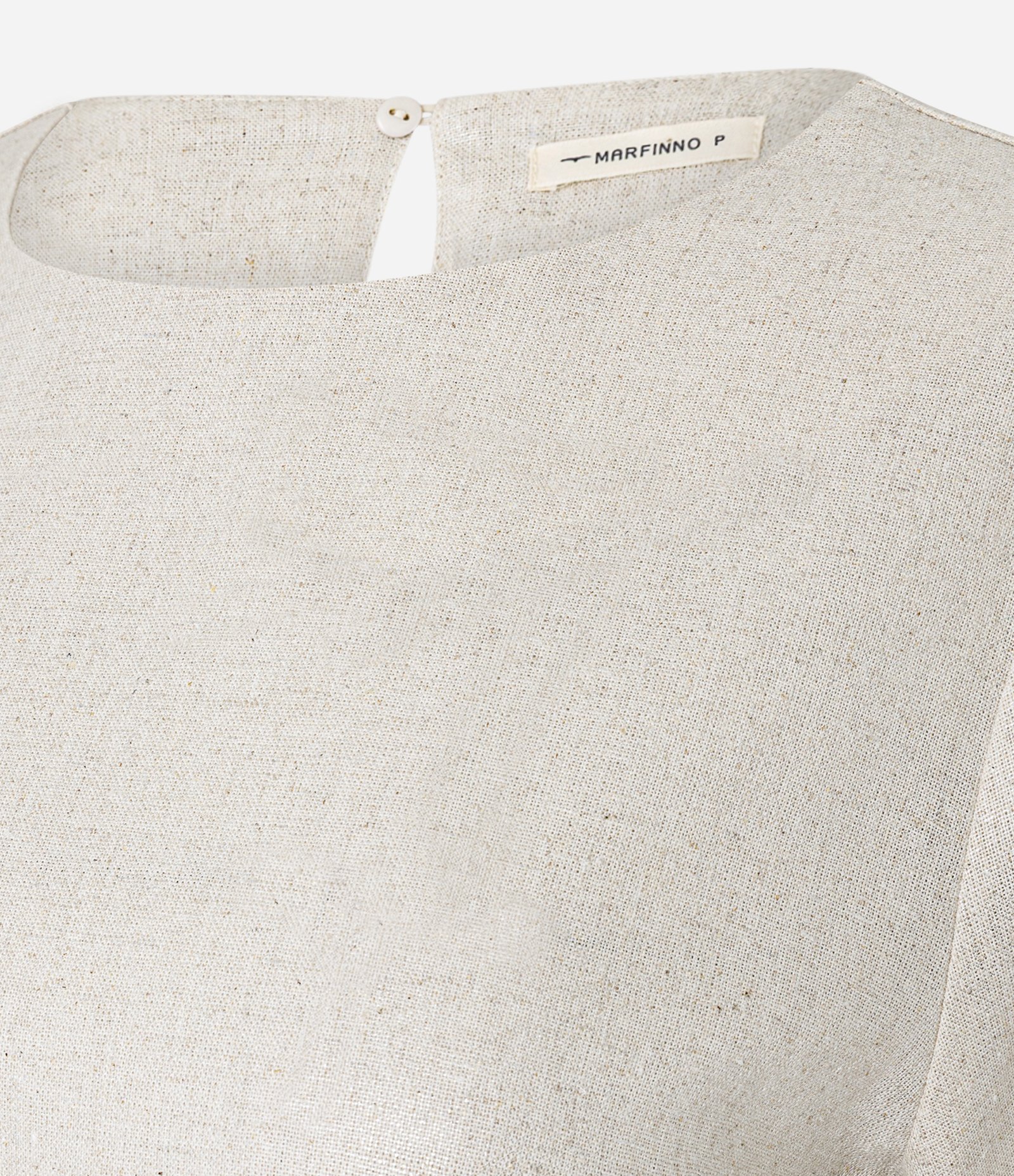 Blusa em Viscolinho com Manga Dobrada Bege 6