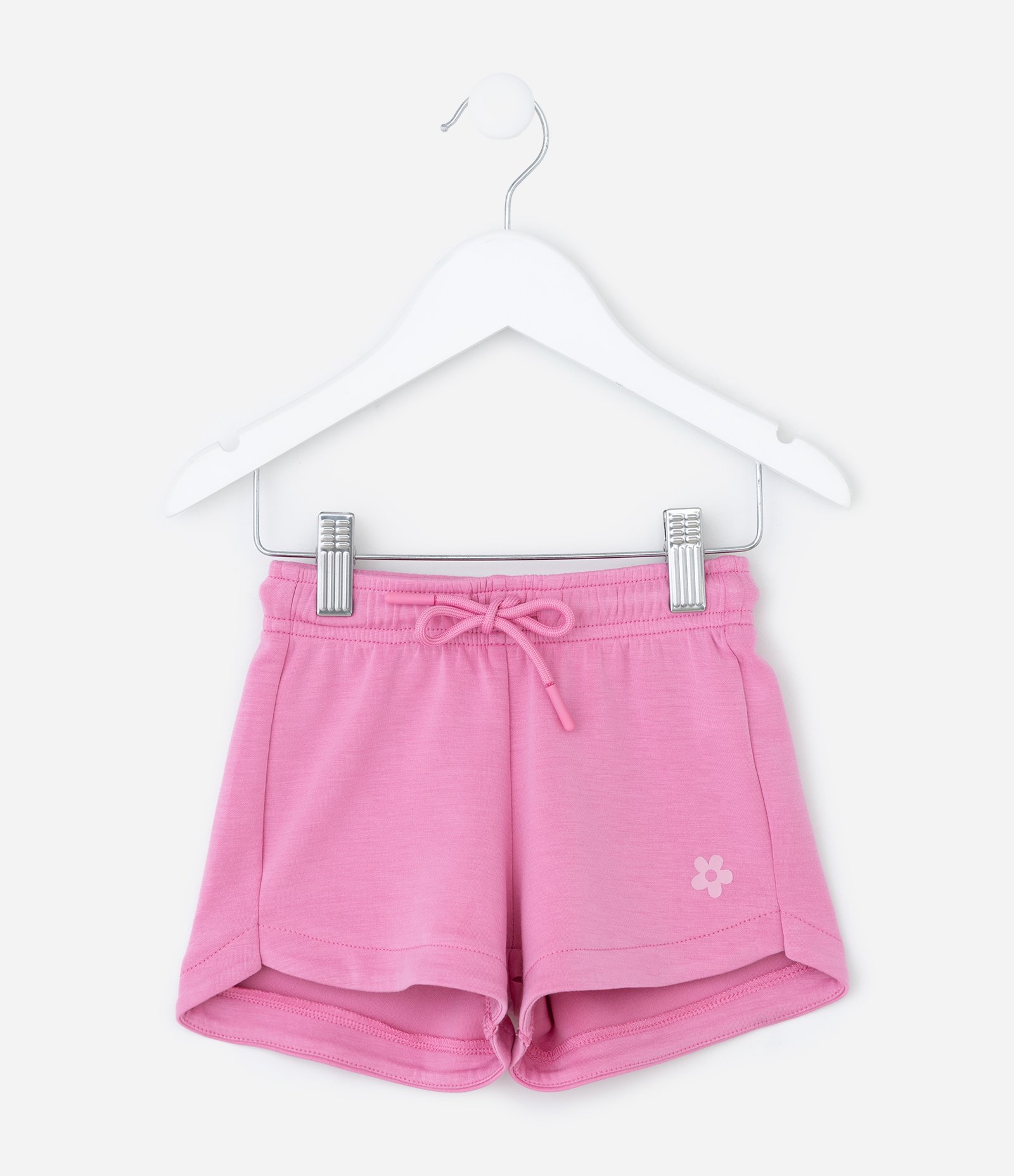 Short Infantil em Modal com Estampa Localizada - Tam 1 a 6 Anos Rosa 1