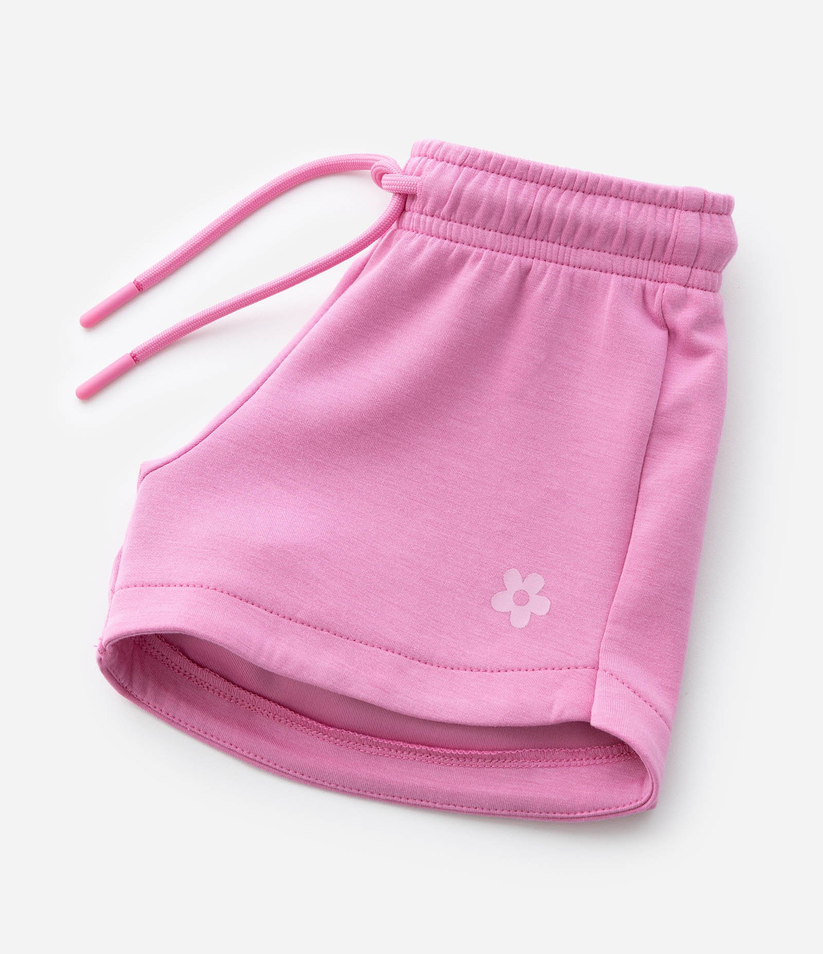 Short Infantil em Modal com Estampa Localizada - Tam 1 a 6 Anos Rosa 4