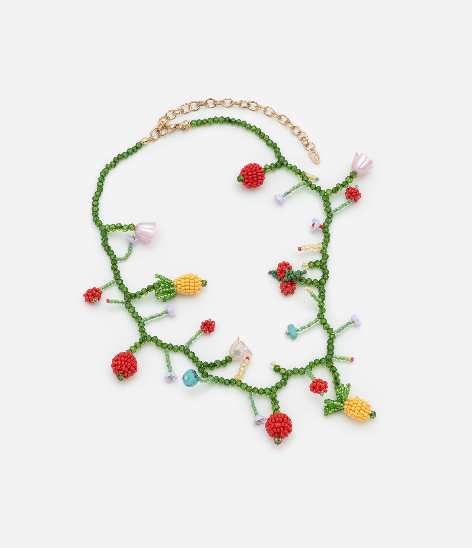 Colar Curto com Miçangas Tropical Multicores 2