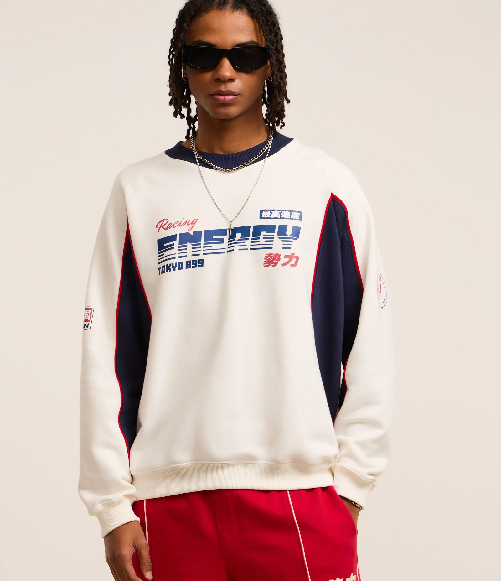 Casaco Boxy em  Moletom com Recortes e Estampa Lettering Off White 1