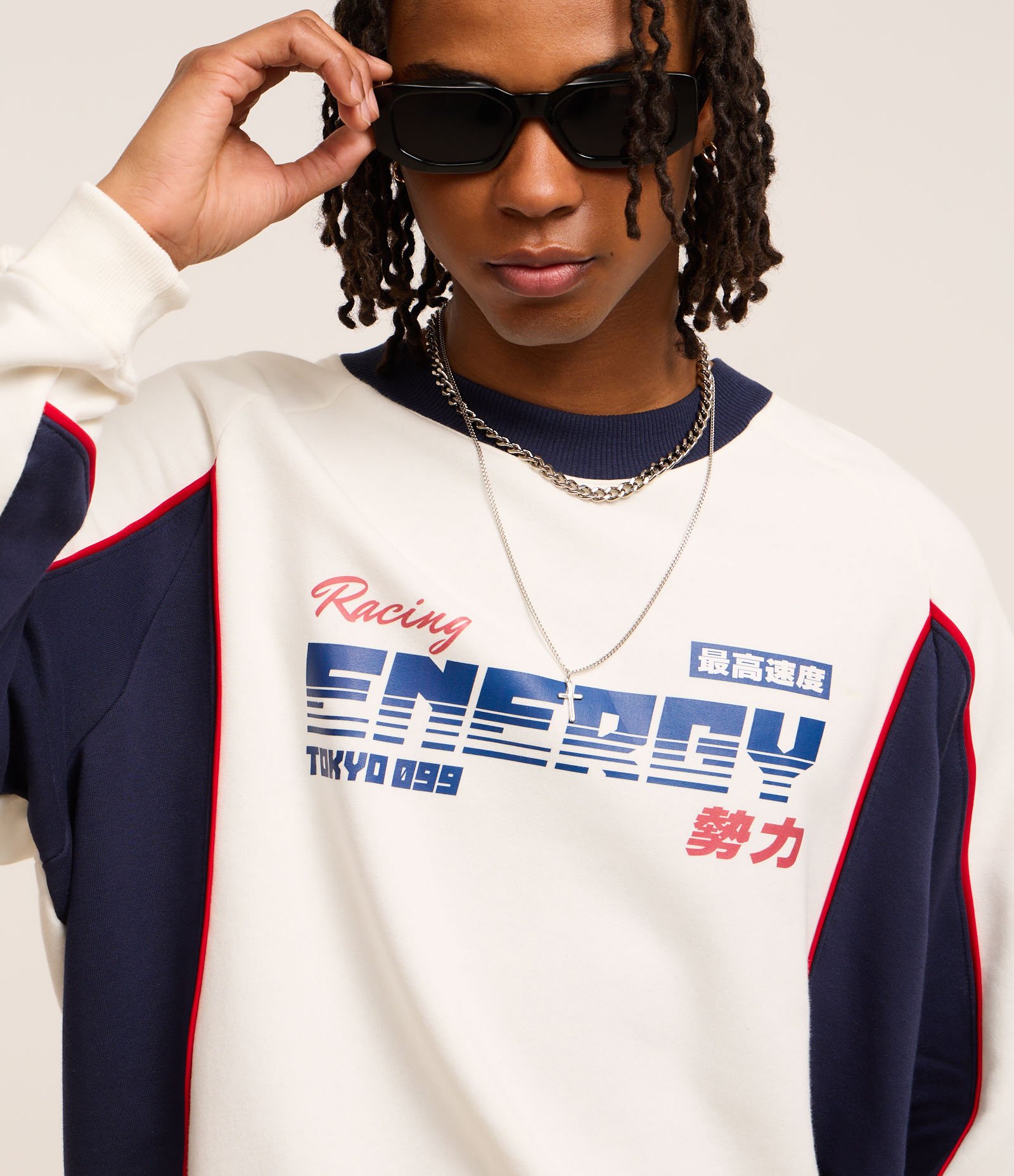 Casaco Boxy em  Moletom com Recortes e Estampa Lettering Off White 5