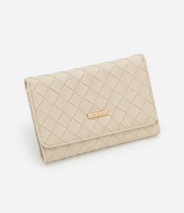 Carteira Envelope Média com Textura Tressê