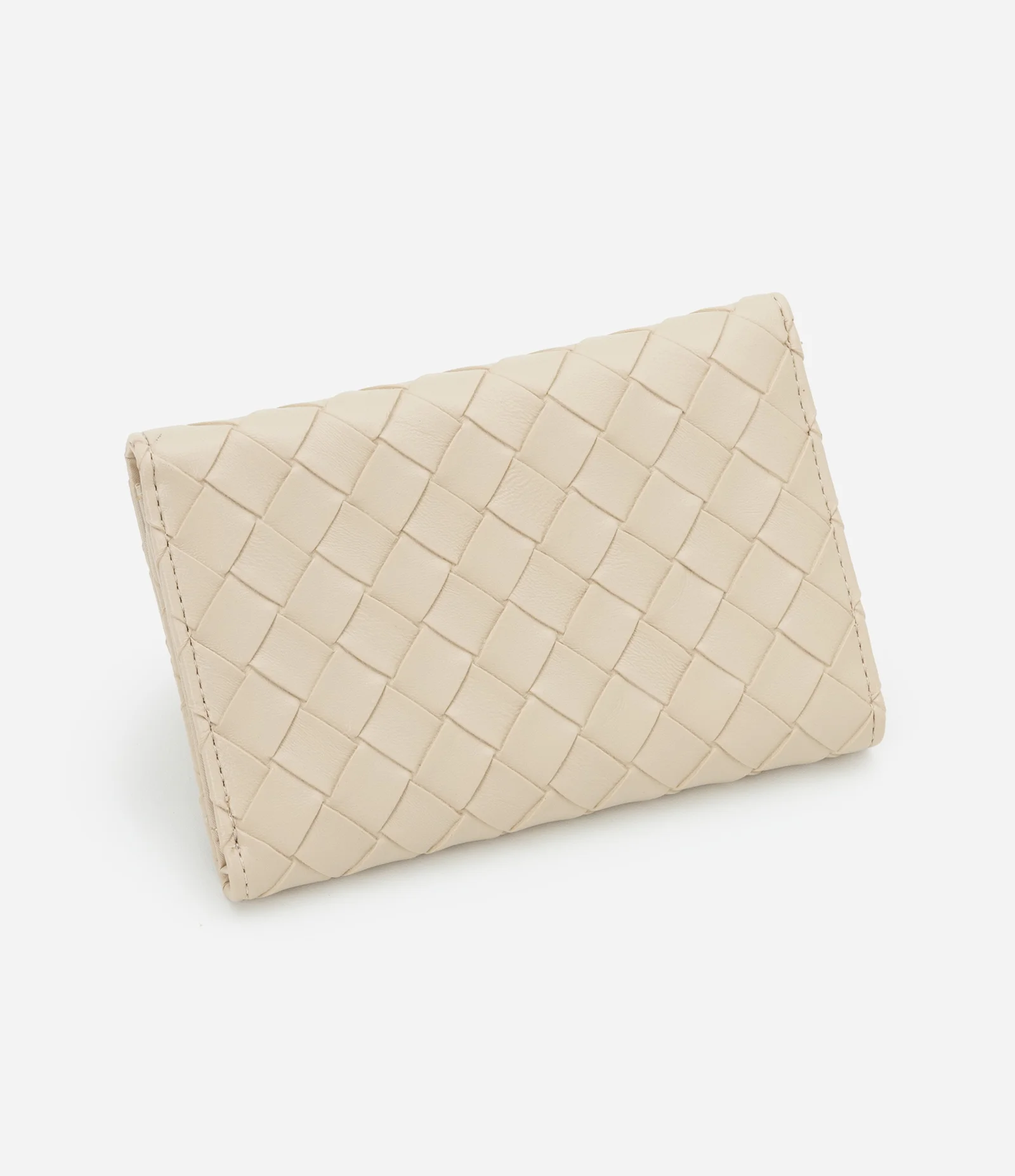 Carteira Envelope Média com Textura Tressê Bege 2