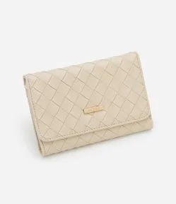 Carteira Envelope Média com Textura Tressê