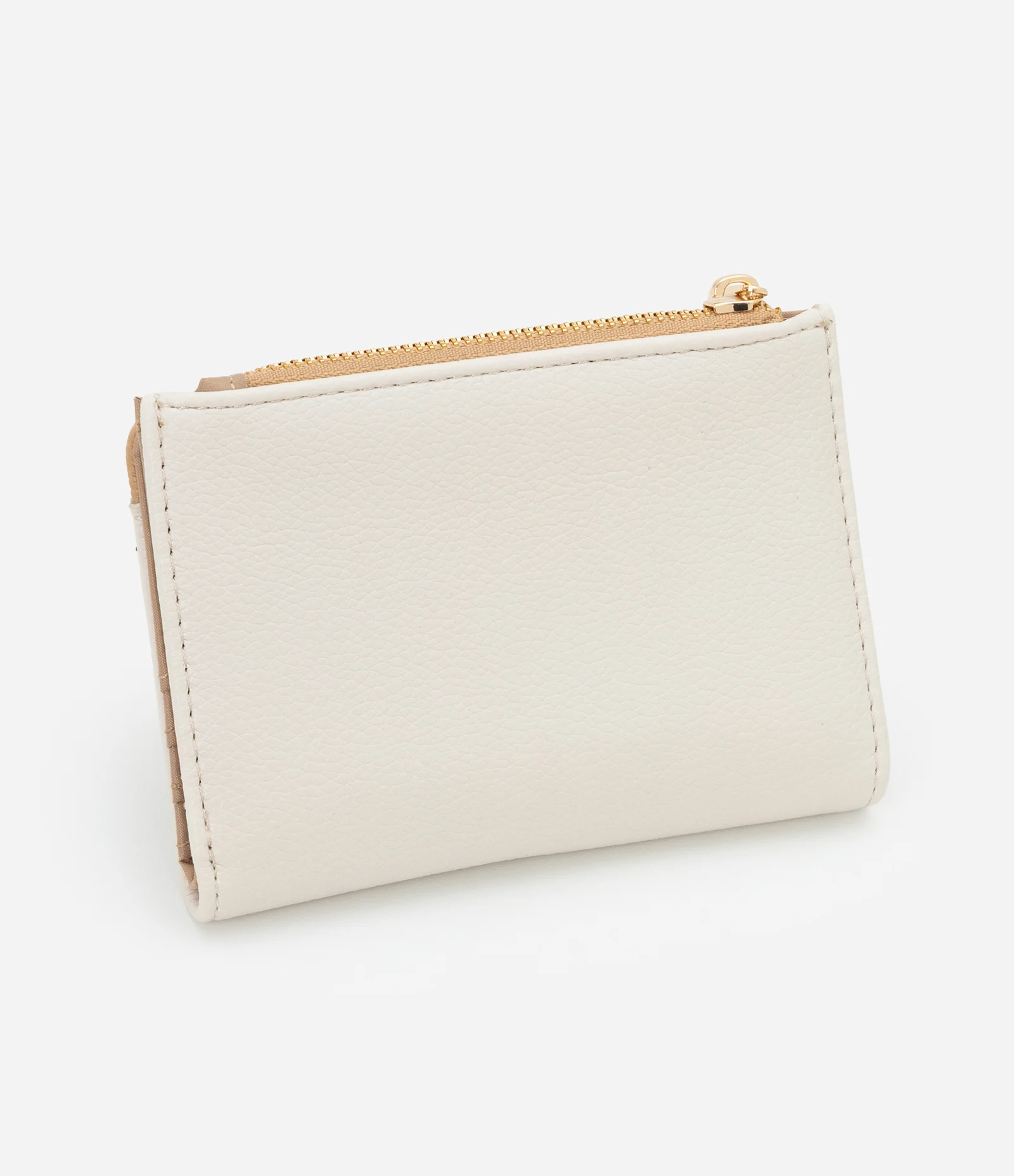 Carteira Envelope Pequena Bicolor Off White/Bege 2