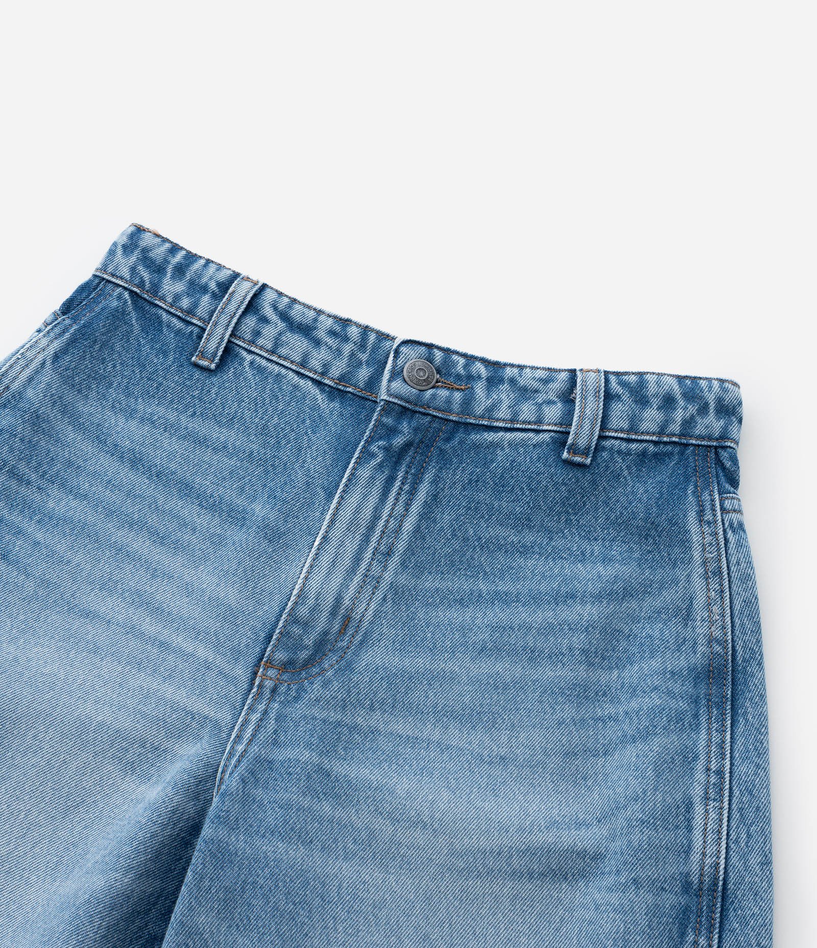 Calça Balloon Infantil Jeans com Recortes - Tam 5 a 14  Anos Azul 5