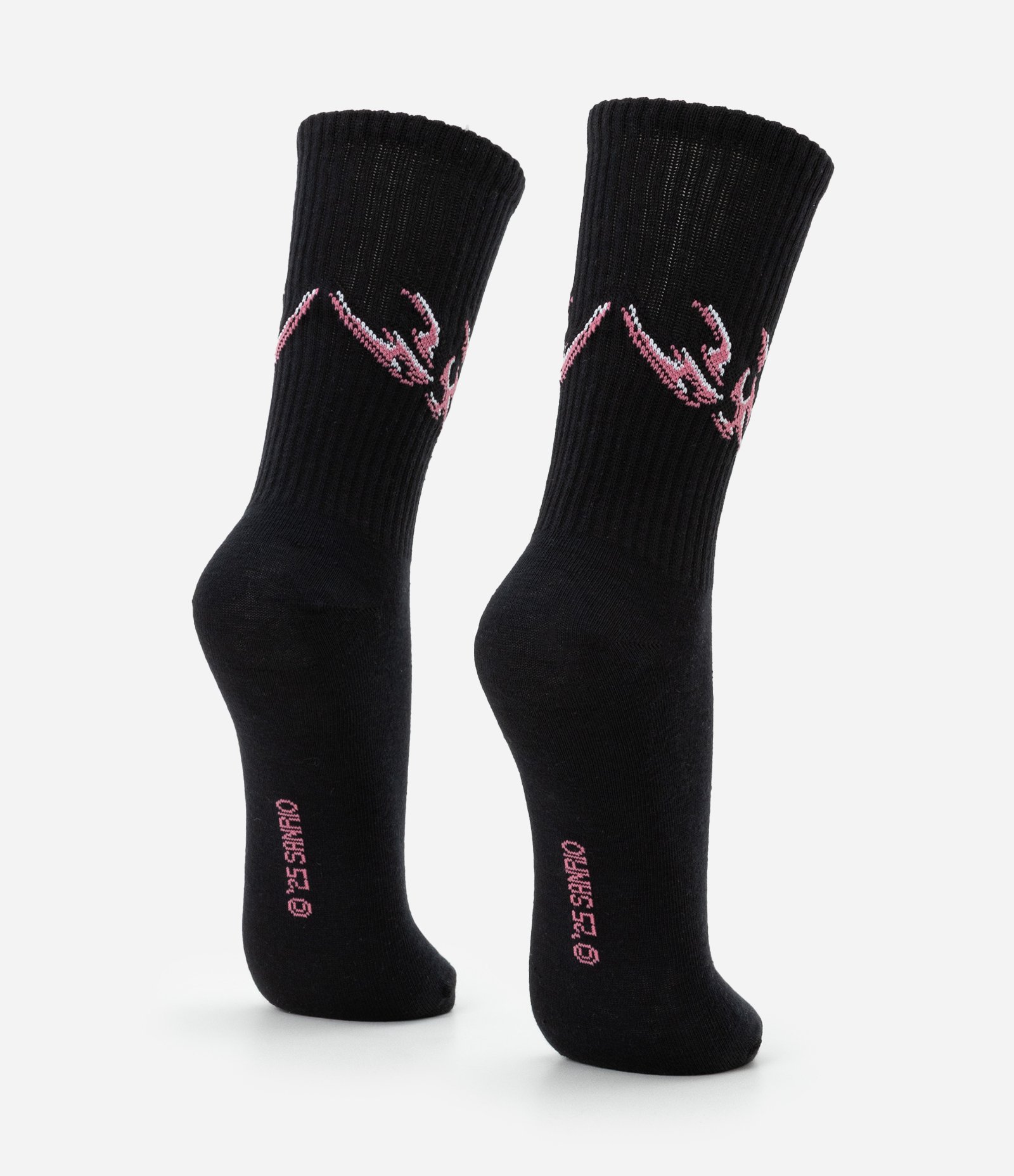 Meia Cano Alto com Estampa Tribal da Hello Kitty Preto 3