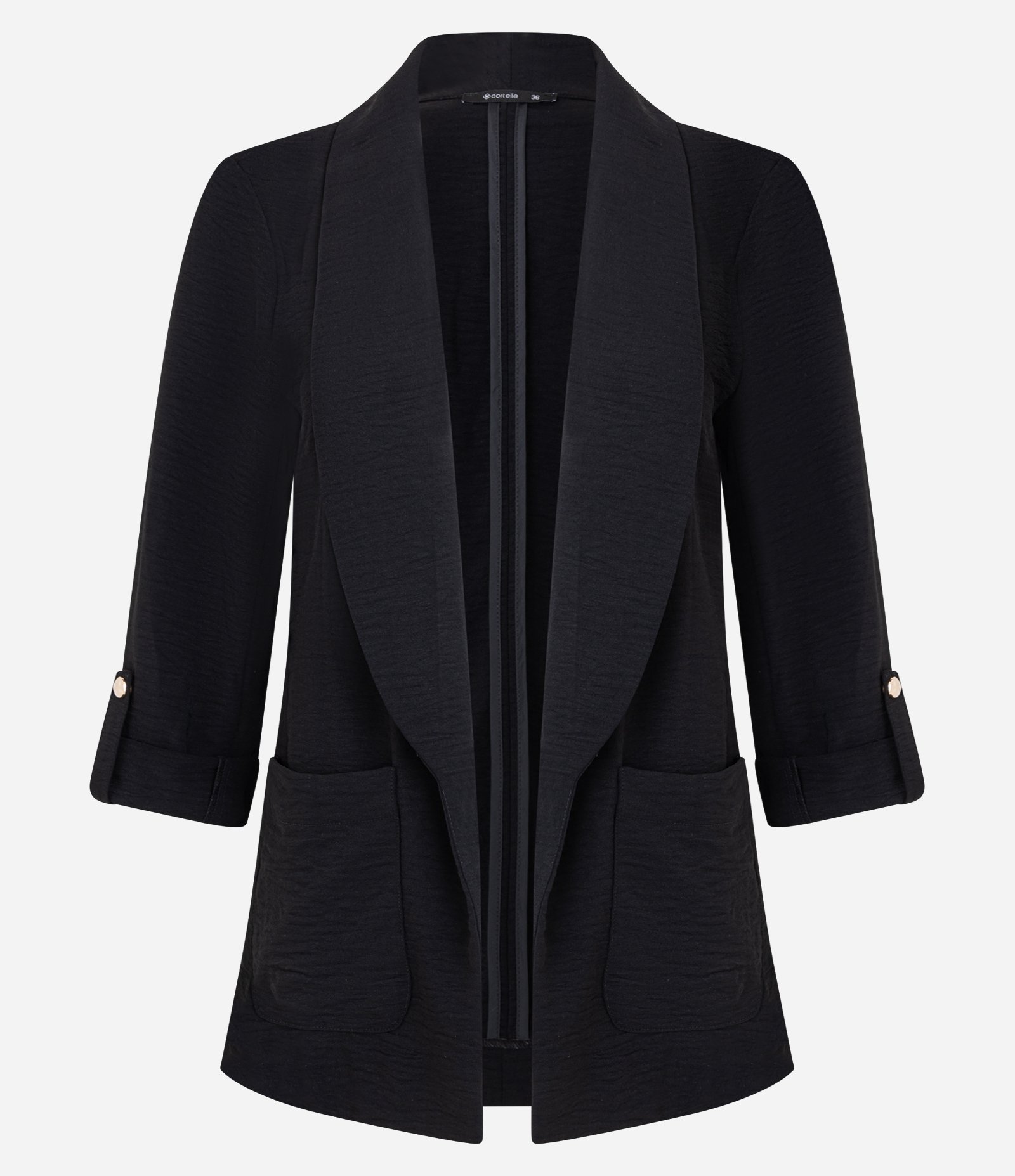 Blazer em Airflow com Faixas e Botões nos Punhos Preto 5