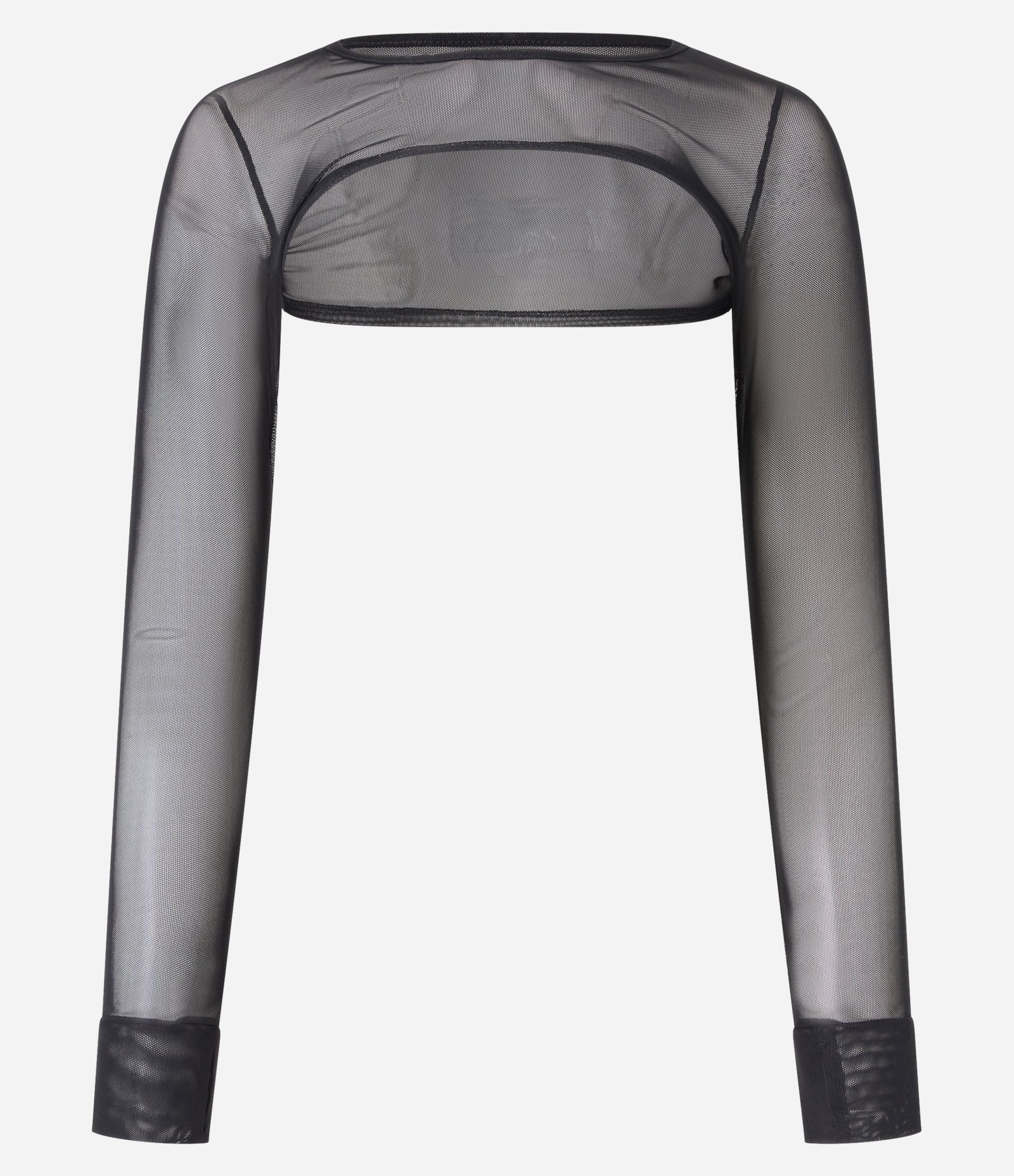 Camiseta Manguito Esportiva em Microfibra com Transparência Preto 8