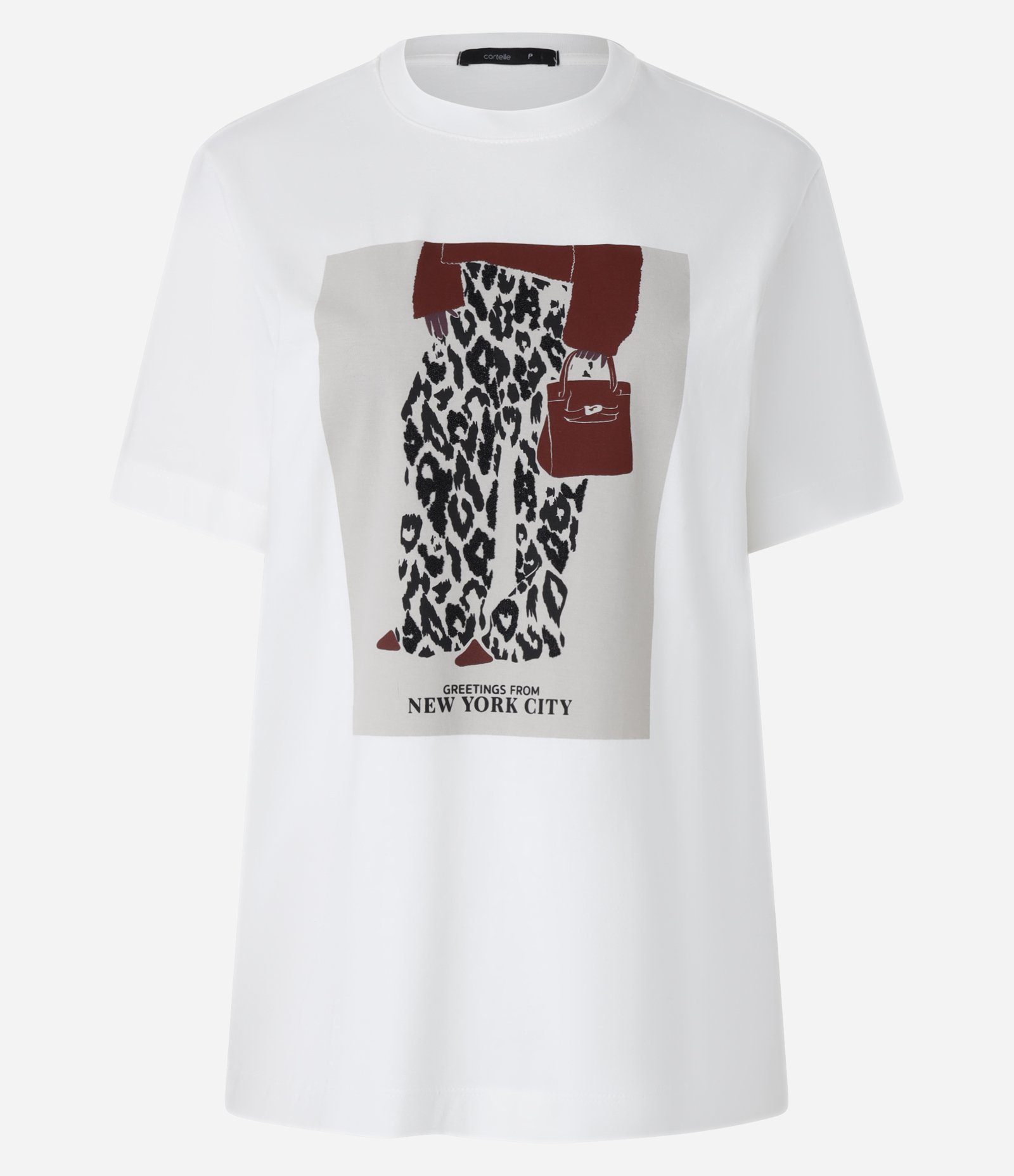 Camiseta T-Shirt em Algodão com Estampa Look Fashion Branco 5