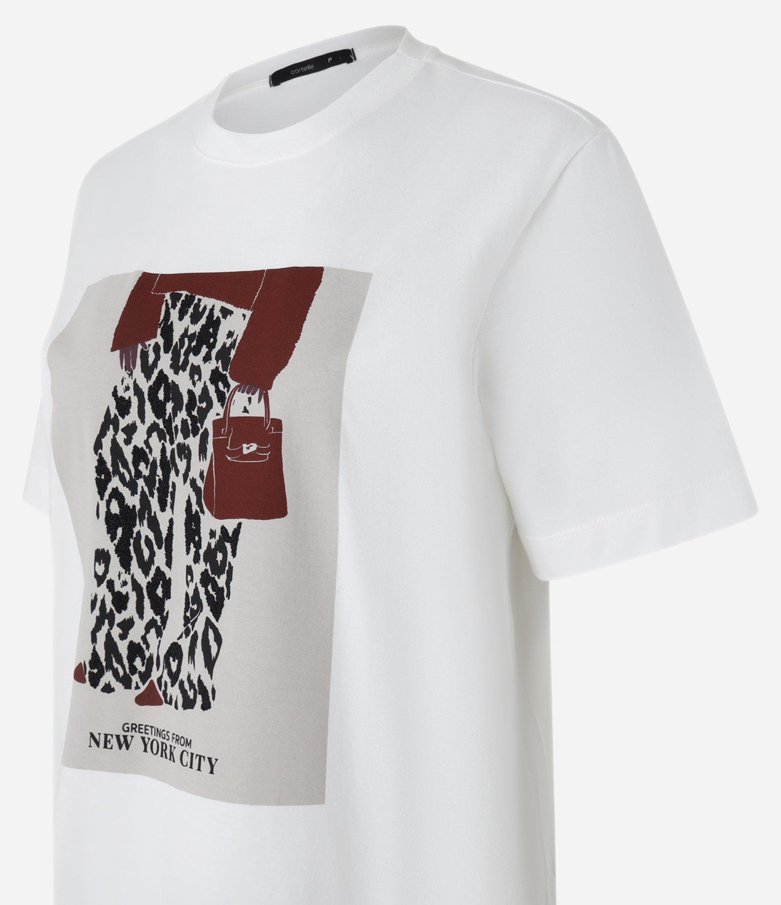 Camiseta T-Shirt em Algodão com Estampa Look Fashion Branco 6