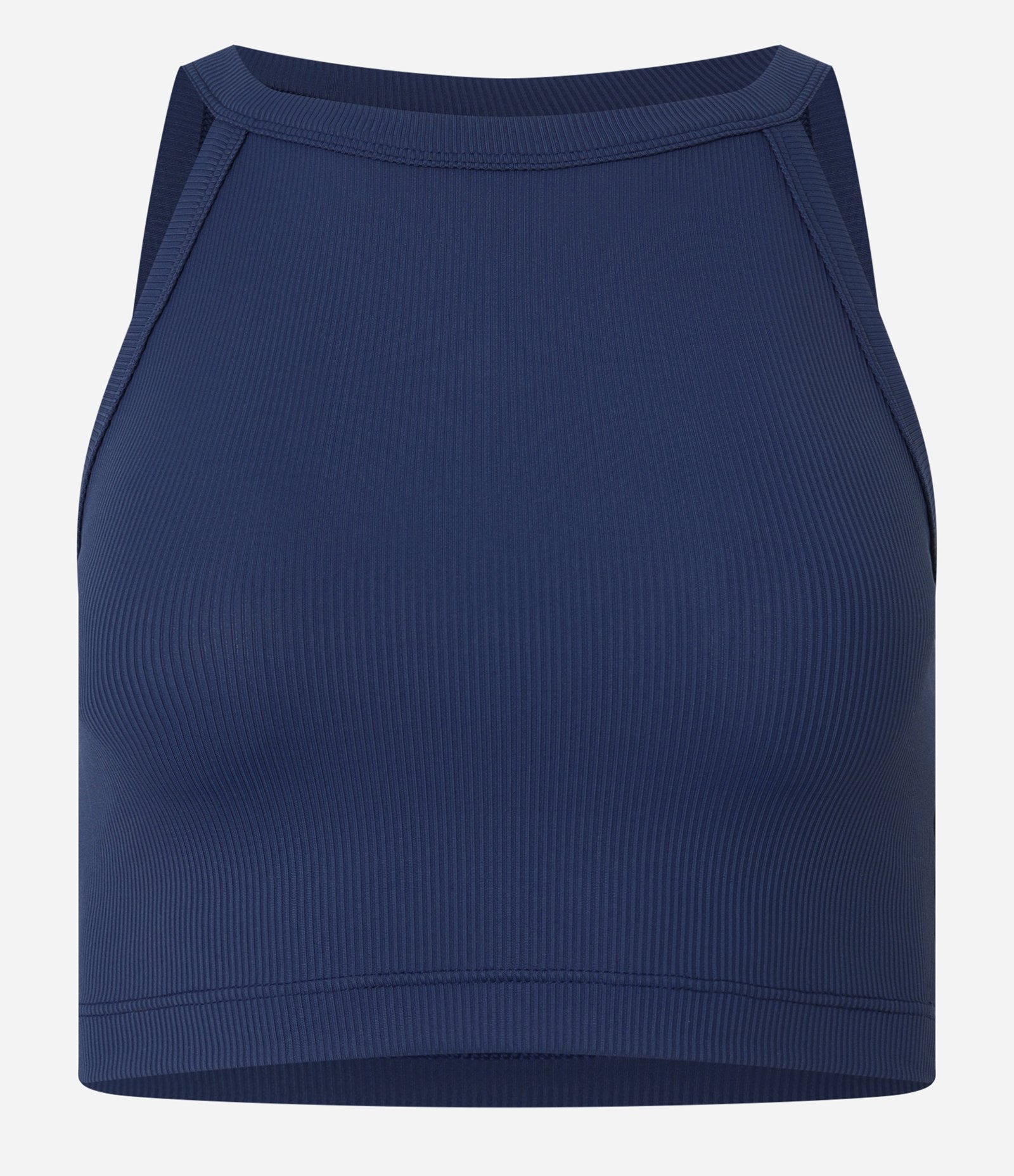 Blusa em Ribana com Gola Halter Azul 4