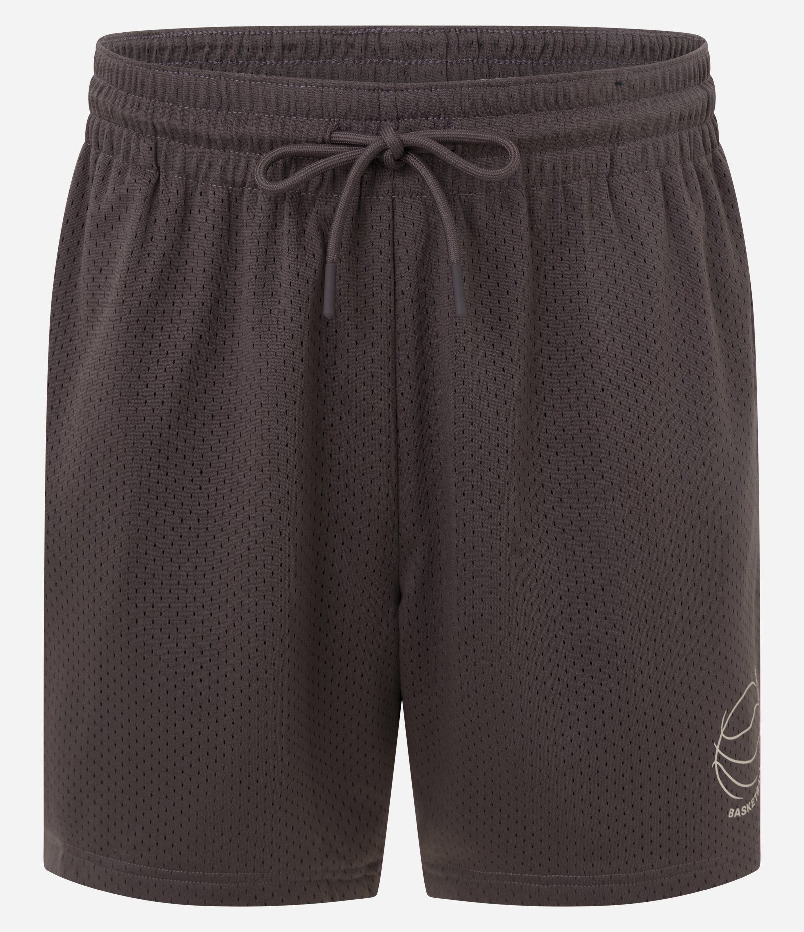 Bermuda Esportiva com Tecnologia Dry e Estampa Localizada Basquete Marrom 6