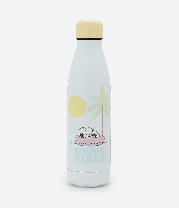 Garrafa em Metal com Estampa Snoopy na Praia 750 ml