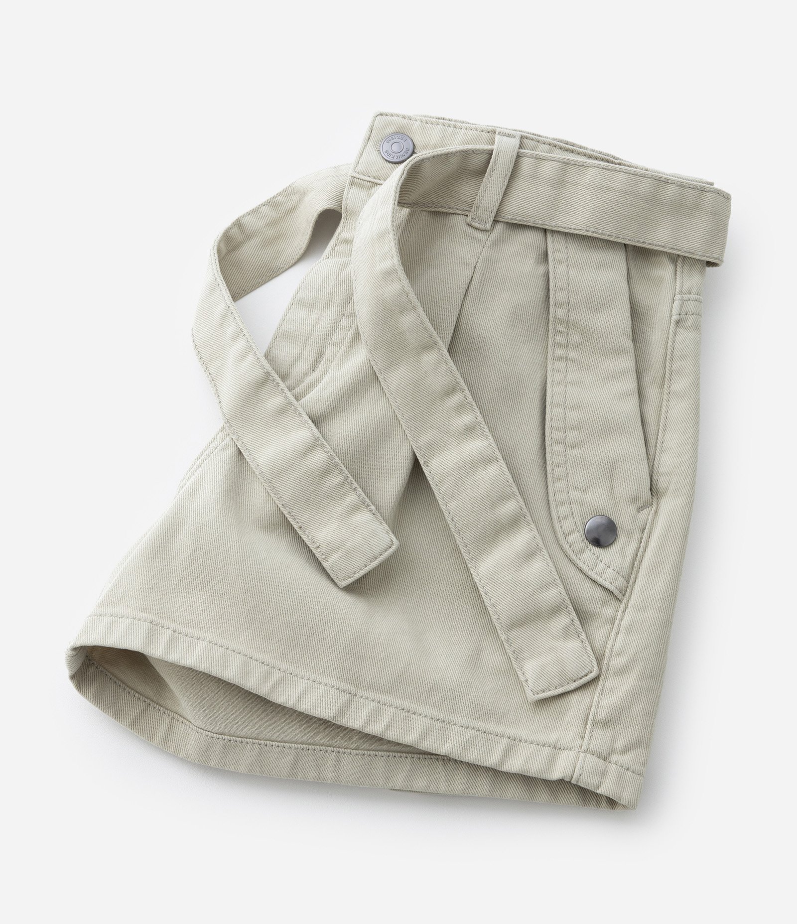 Short Infantil em Sarja com Faixa para Amarração - Tam 7 a 14 Anos Verde 4