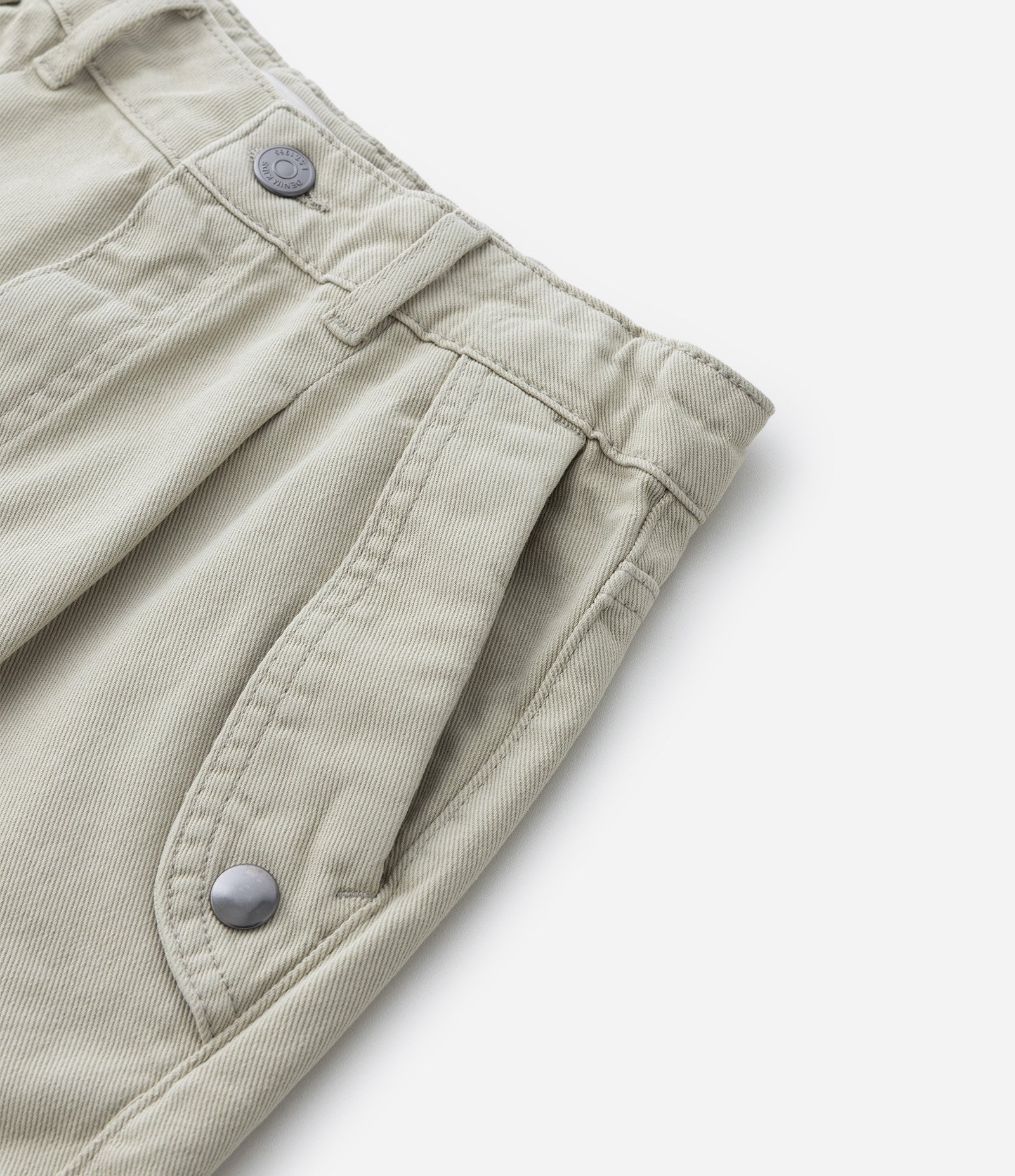 Short Infantil em Sarja com Faixa para Amarração - Tam 7 a 14 Anos Verde 6