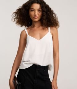 Blusa de Alça em Airflow com Decote V