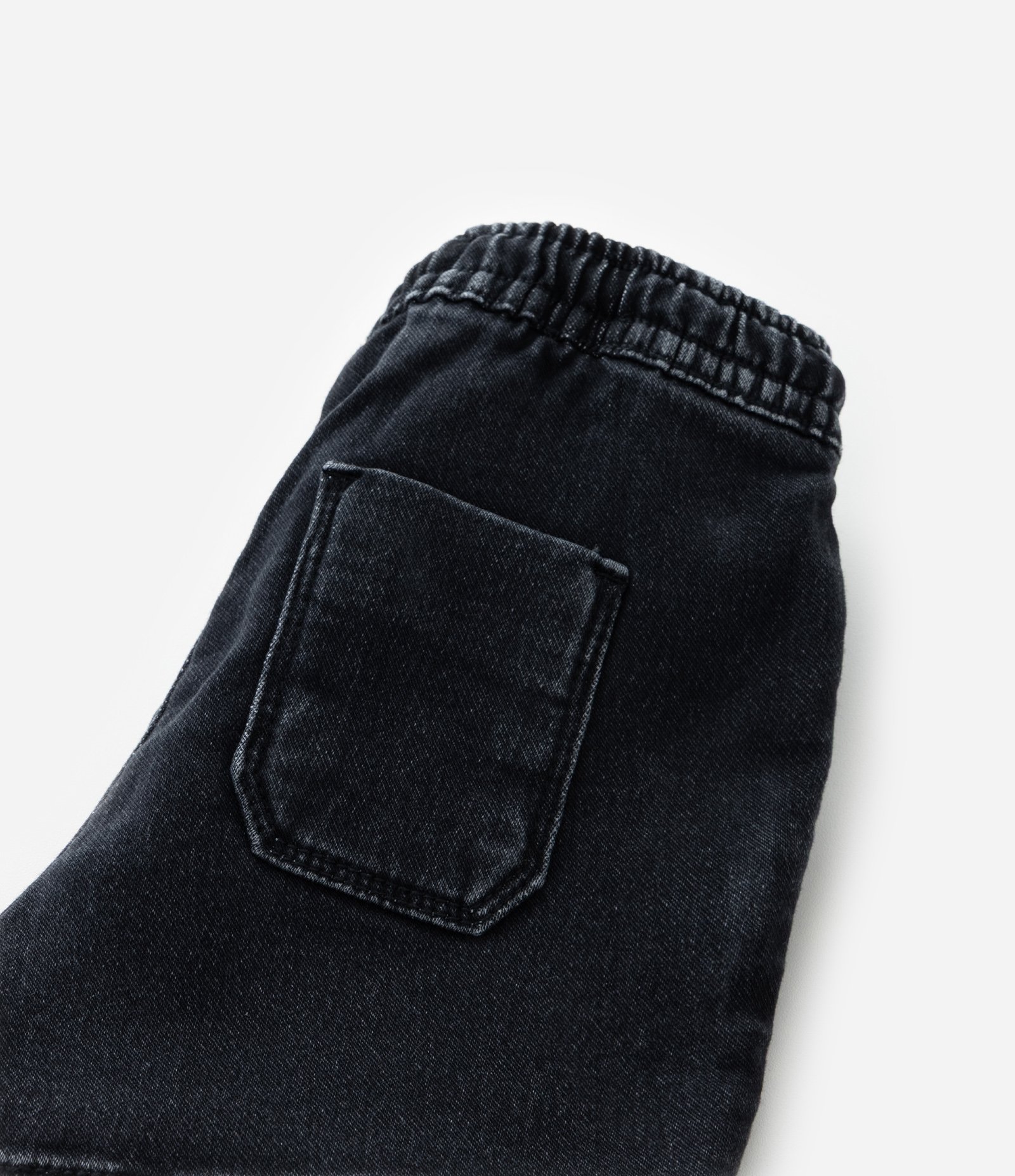 Bermuda Infantil Jeans com Amarração - Tam 1 a 5 Anos Preto 3
