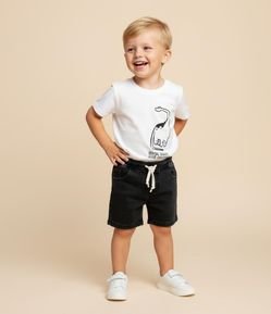 Bermuda Infantil Jeans com Amarração - Tam 1 a 5 Anos