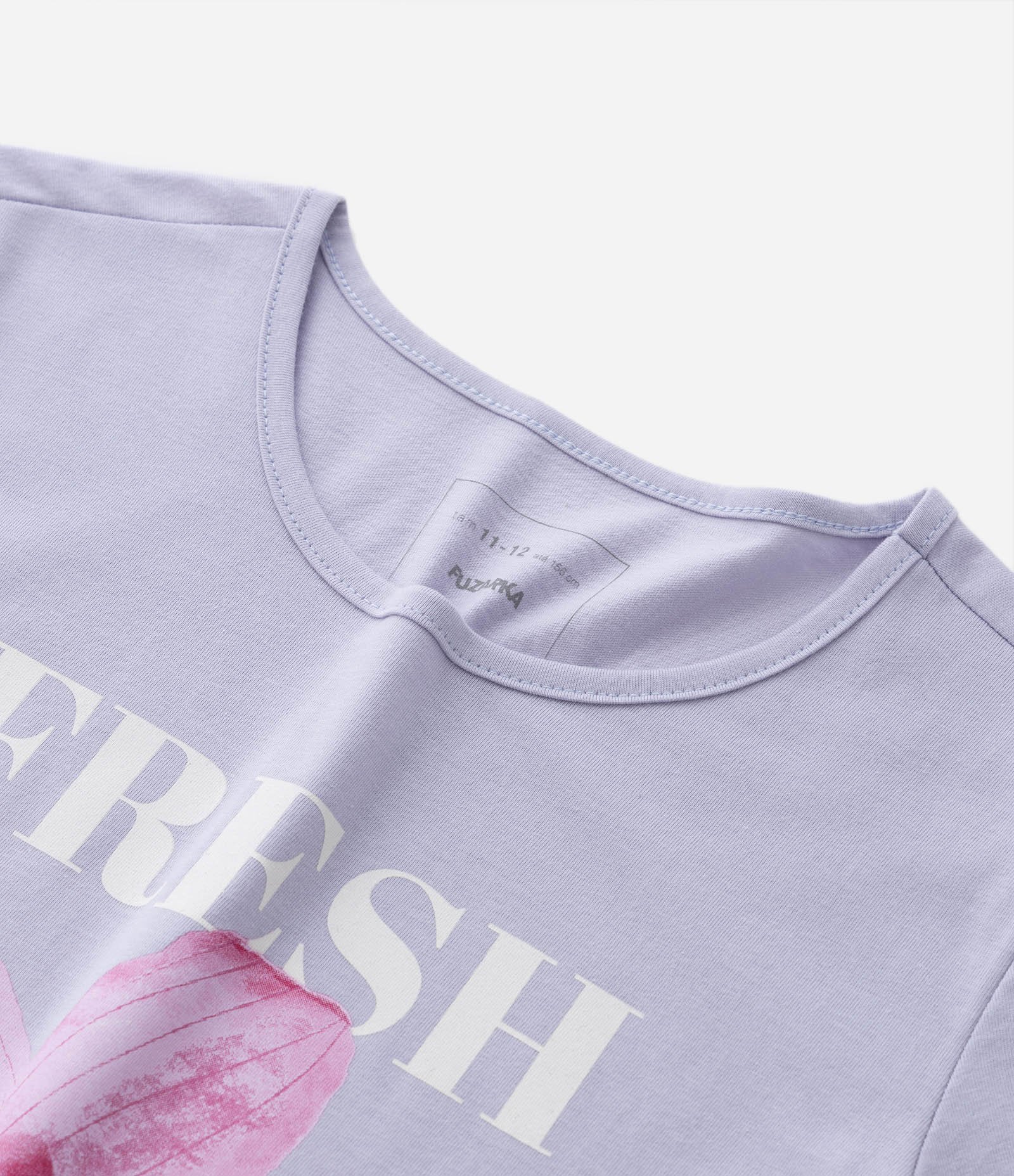 Camiseta Infantil com Estampa de Flor - Tam 5 a 14 Anos Roxo 5