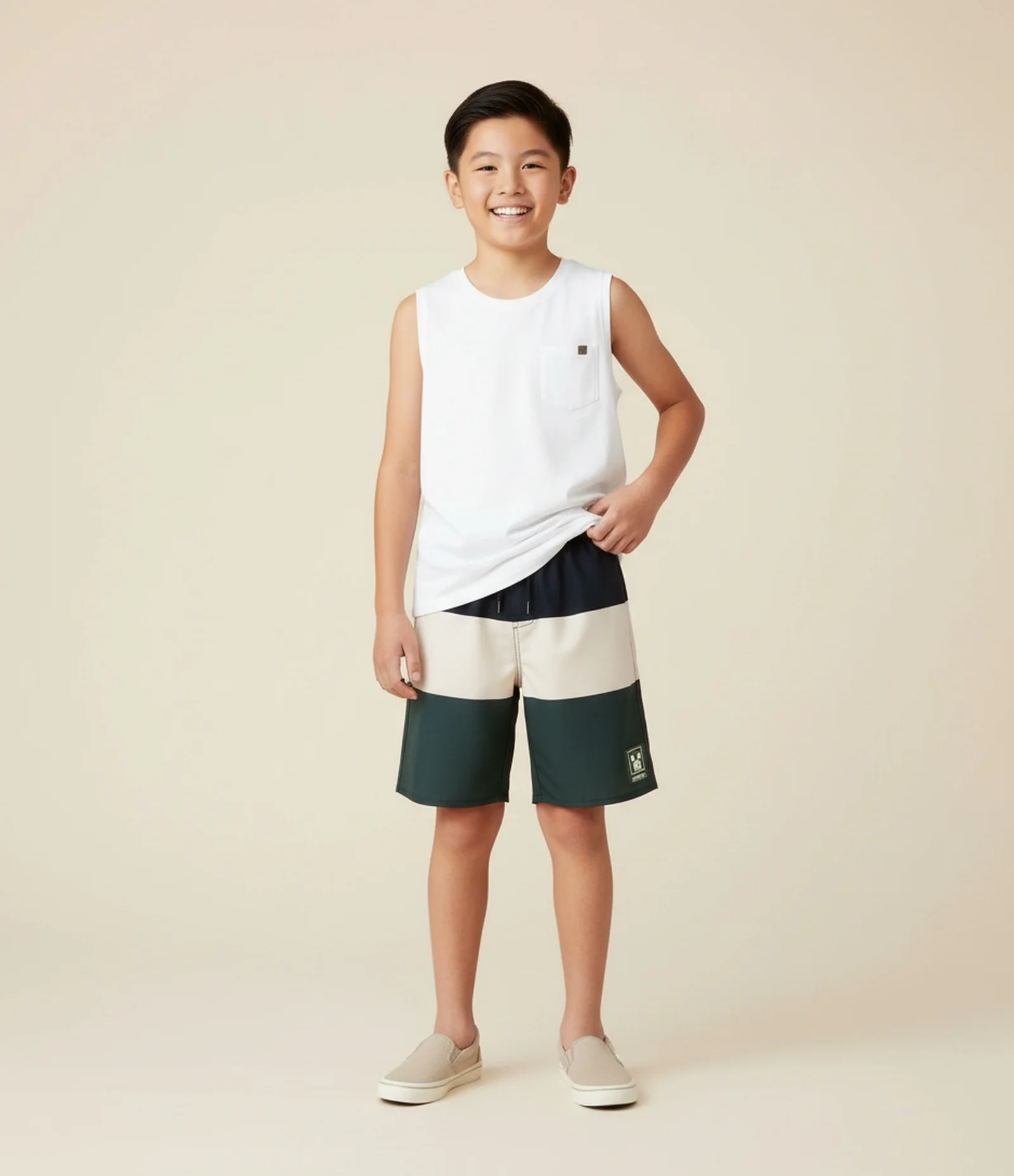 Bermuda Infantil com Blocos de Cor e Patch Minecraft - Tam 5 a 14 anos Multicores 1