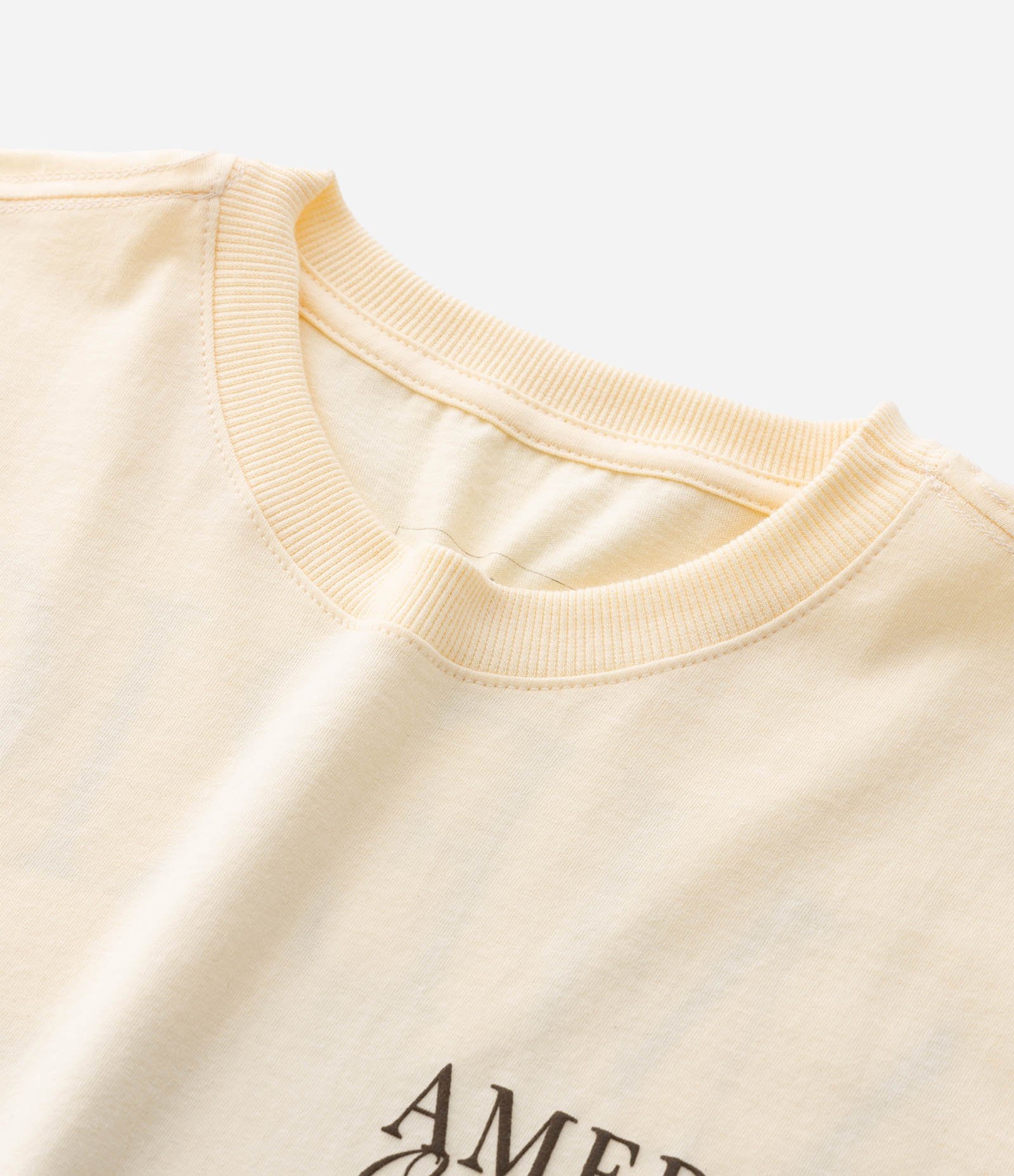 Camiseta Infantil com Estampa Frente e Costas América - Tam 5 a 14 Anos Bege 6