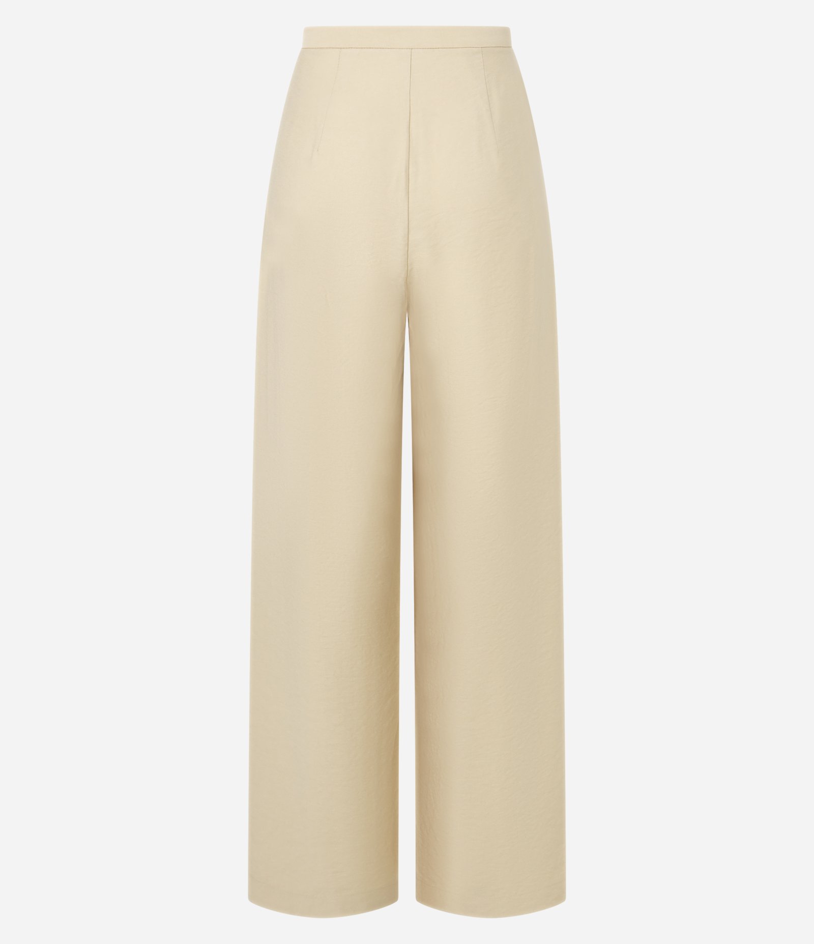Calça Pantalona em Alfaiataria com Cintura Alta Bege 7