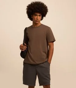 Bermuda Slim em Moletom com Felpa e Bolsos