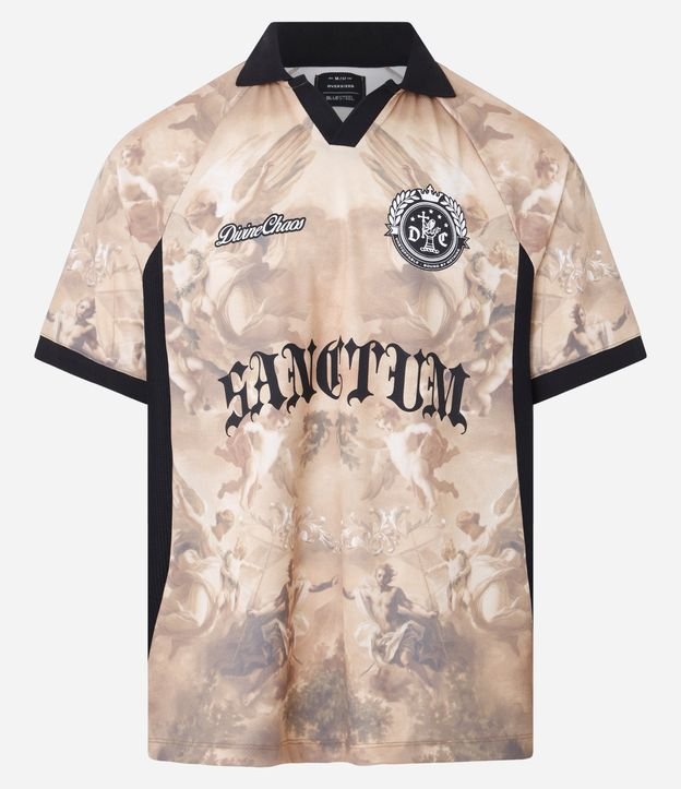 Camiseta Oversized Sportcore com Estampa Angelical e Lettering