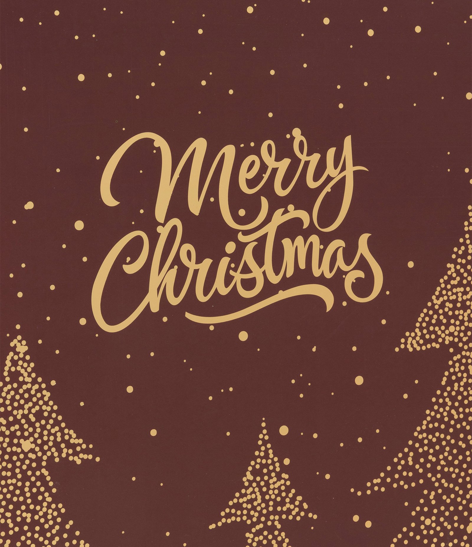 Embalagem de Presente Média com Estampa Árvore de Natal com Foil Vermelho 2