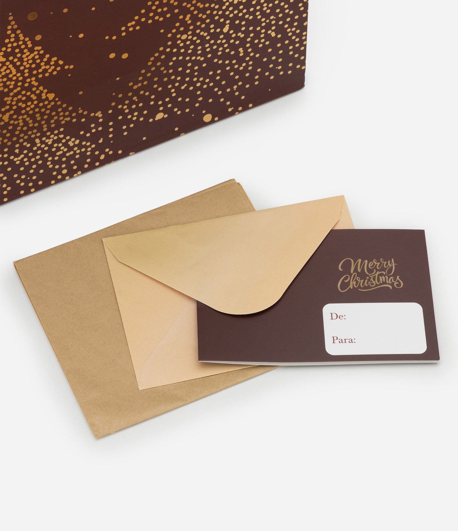 Embalagem de Presente Média com Estampa Árvore de Natal com Foil Vermelho 3