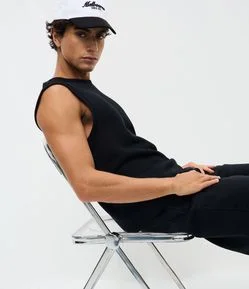 Regata Boxy Lisa com Efeito Tricô