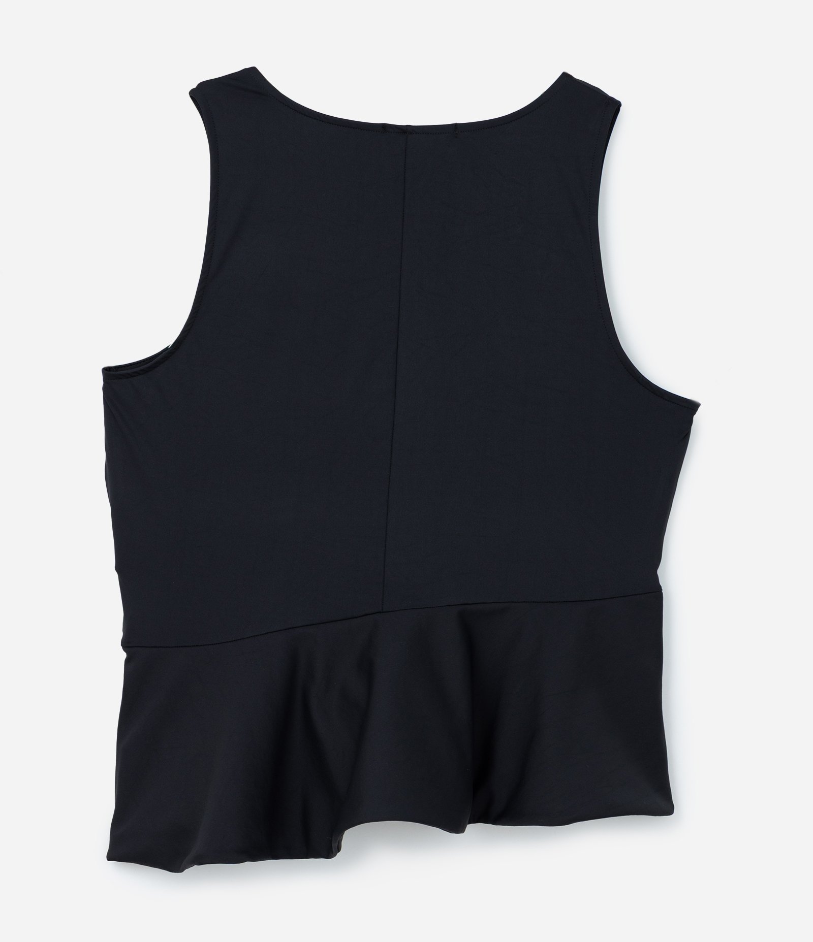 Blusa Peplum Sem Manga em Poliamida Curve & Plus Size Preto 7