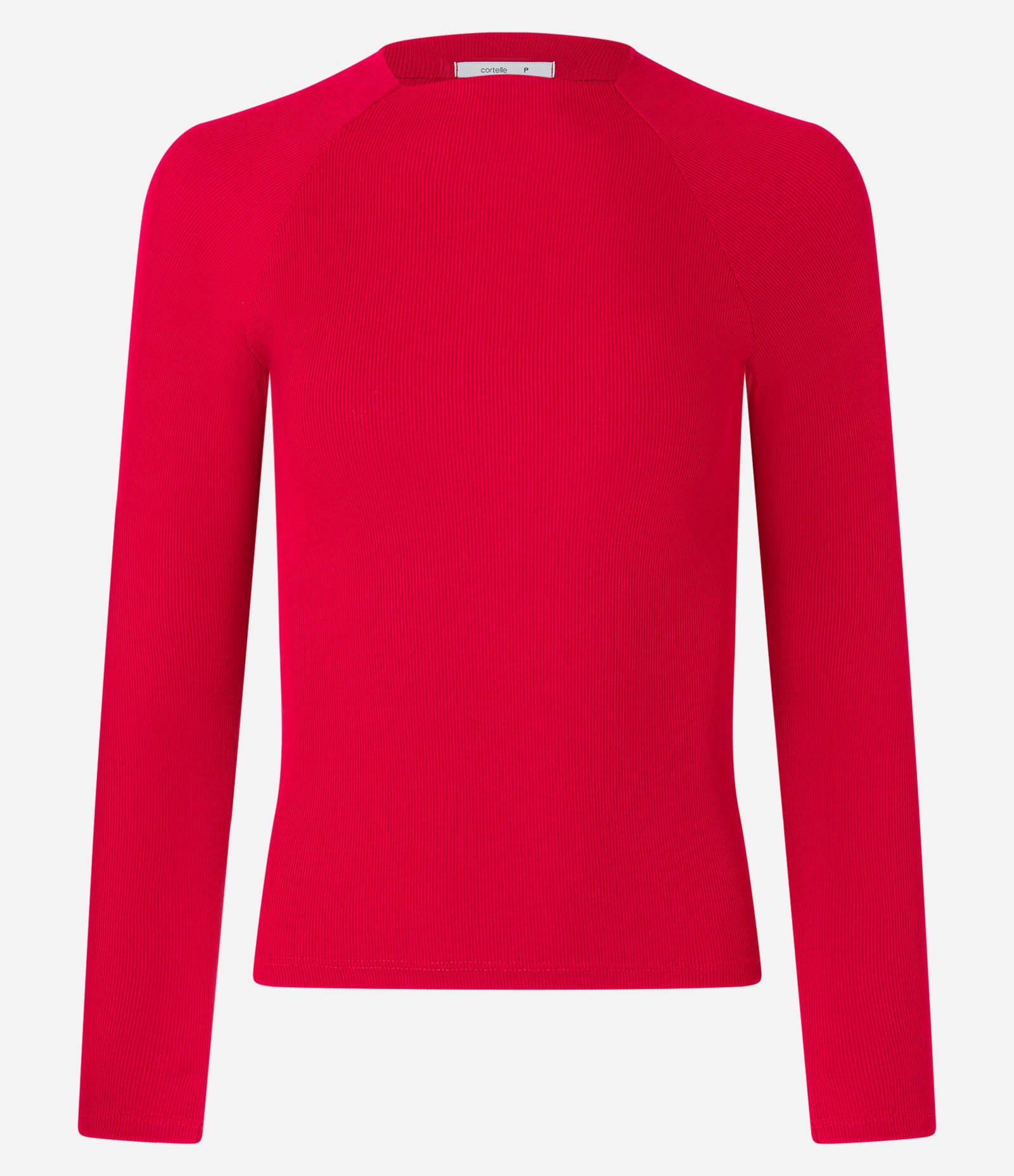 Blusa Básica em Viscose com Gola Alta e Cava Raglan Vermelho 5