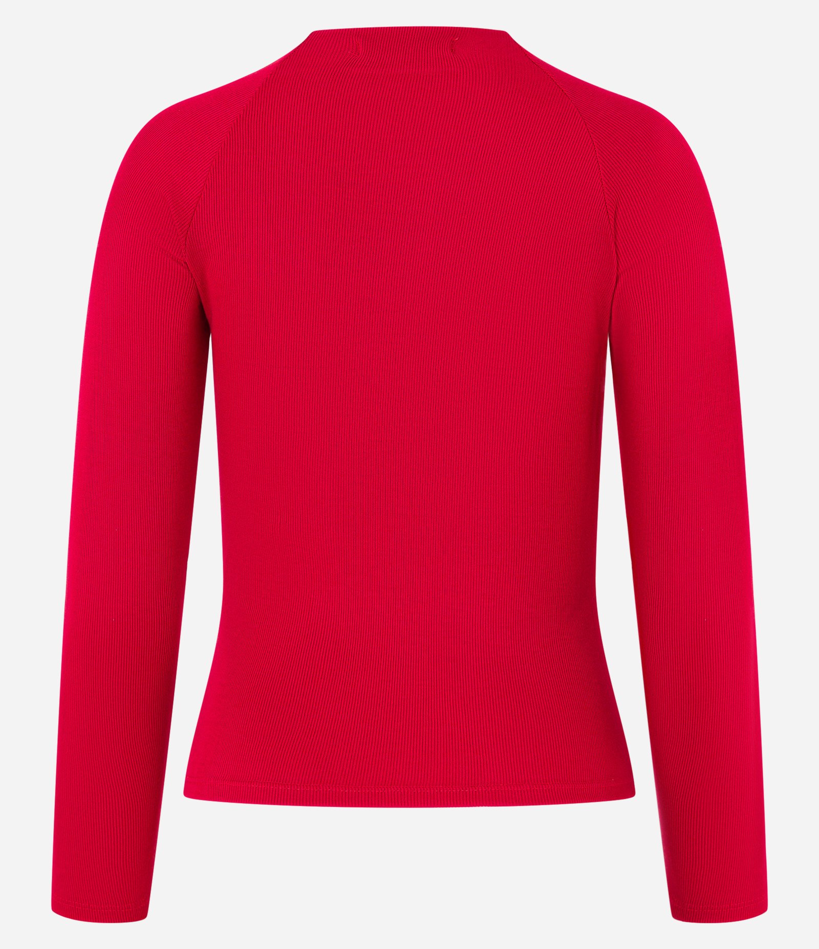 Blusa Básica em Viscose com Gola Alta e Cava Raglan Vermelho 7