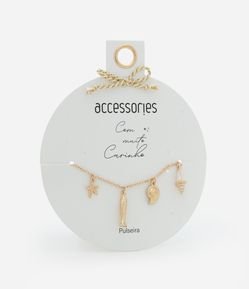 Pulseira em Metal com Pingentes Fundo do Mar