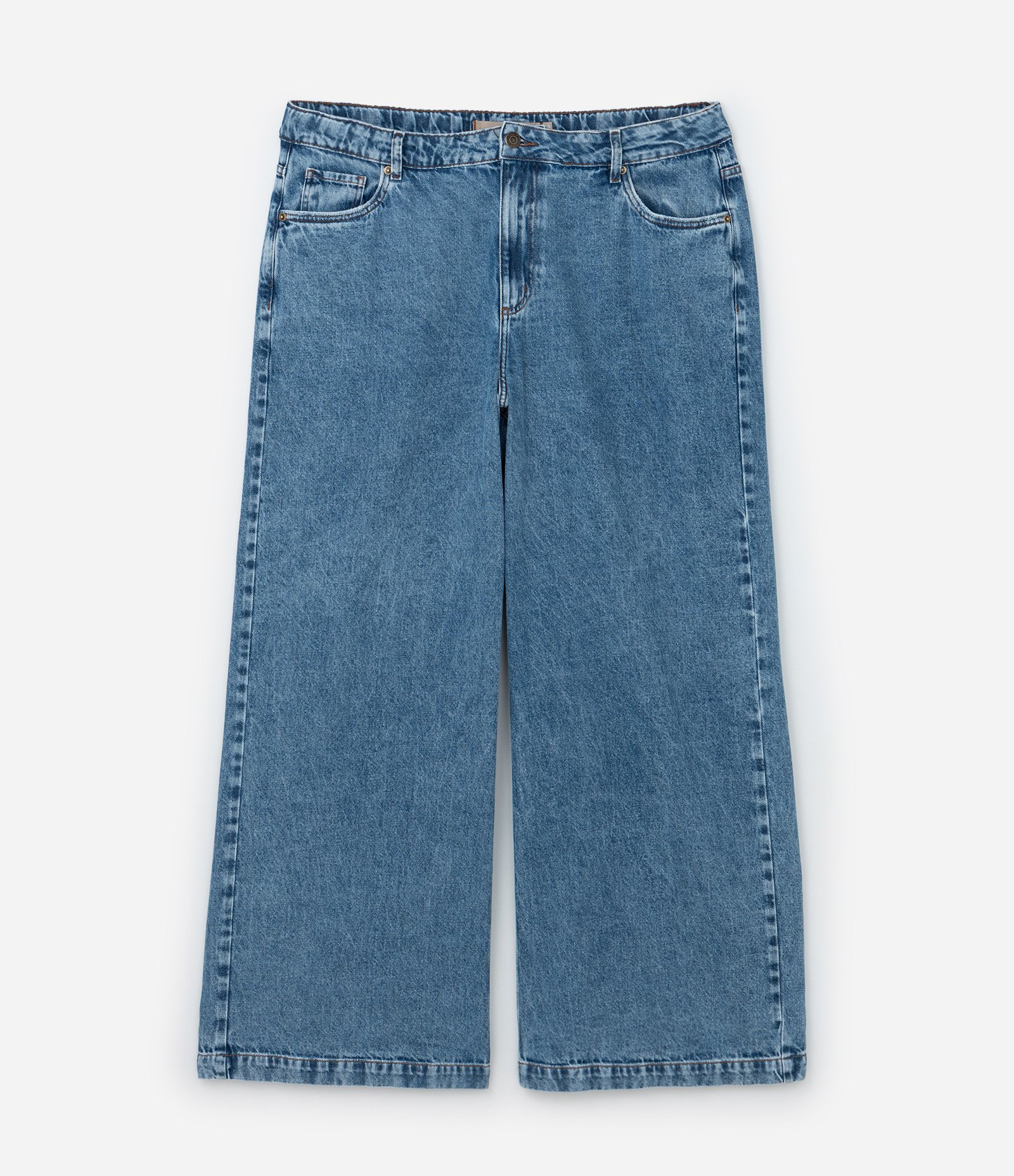 Calça Wide Leg em Jeans Curve & Plus Size Azul 5