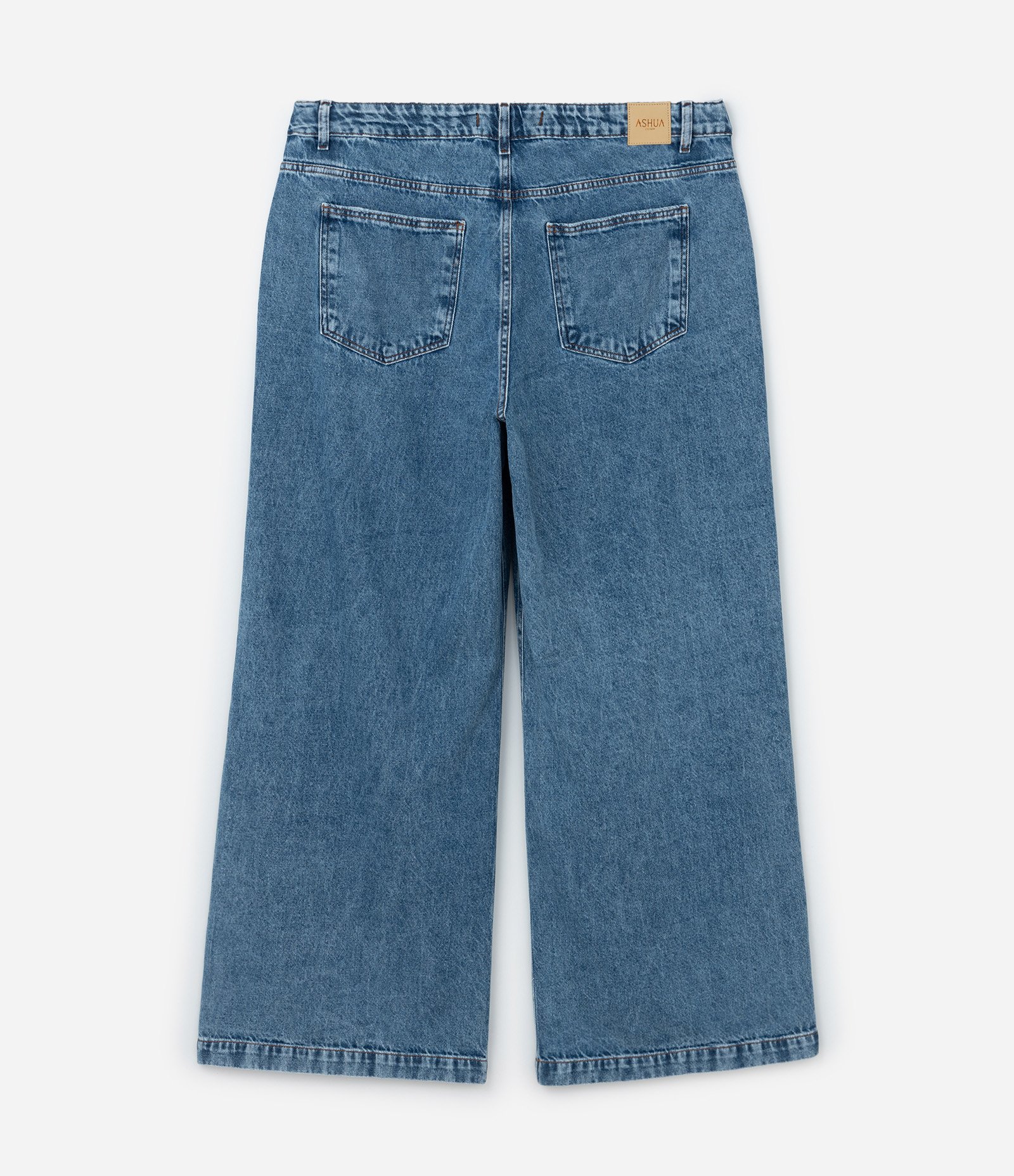 Calça Wide Leg em Jeans Curve & Plus Size Azul 6
