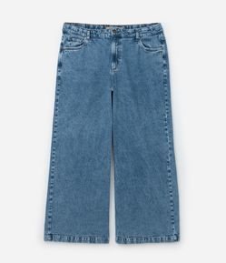 Calça Wide Leg em Jeans Curve & Plus Size