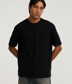 Camiseta Relaxed em Algodão com Textura de Mini Waffle