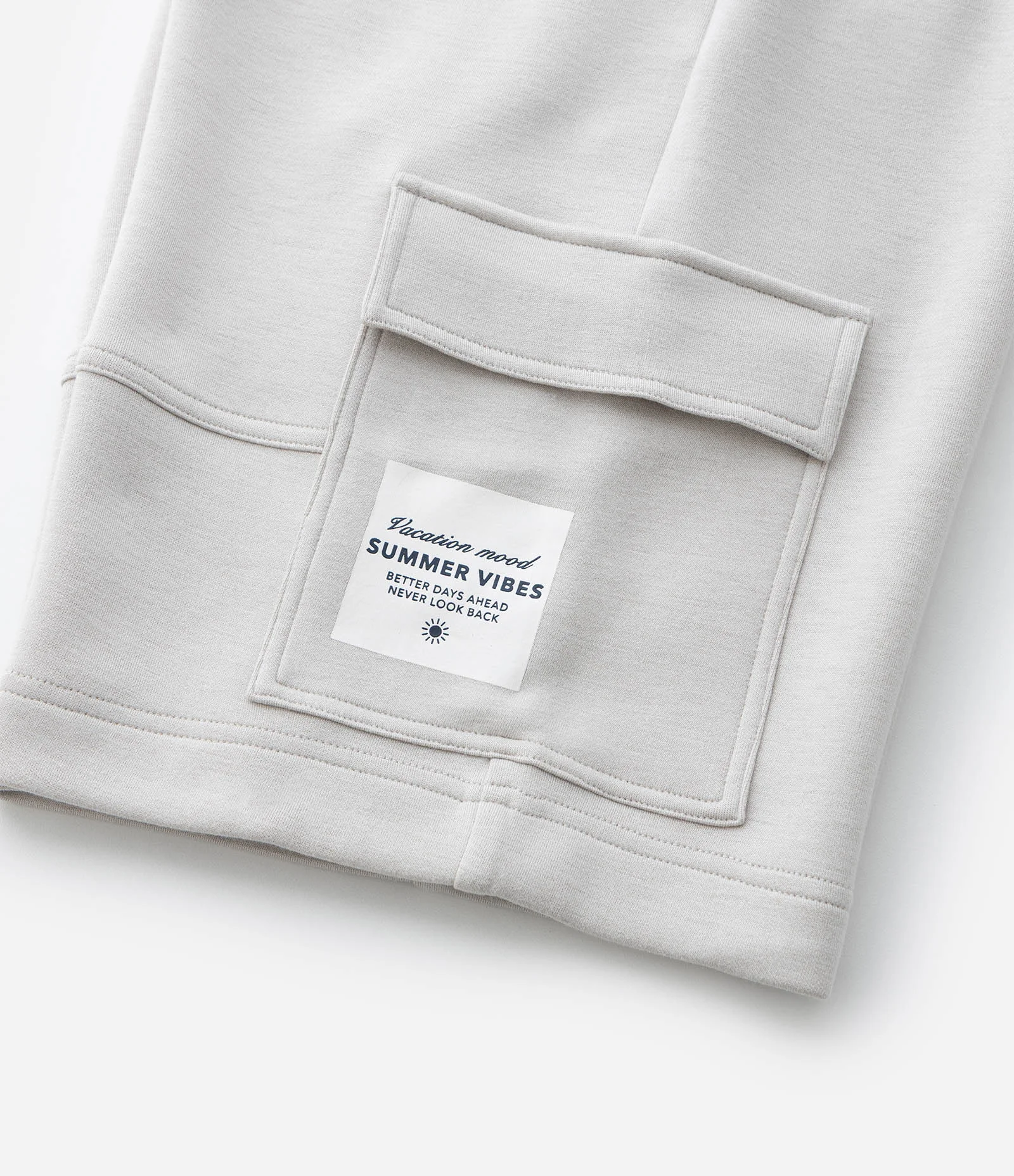 Bermuda Infantil em Moletom com Bolso Cargo - Tam 5 a 14 Anos Cinza 8